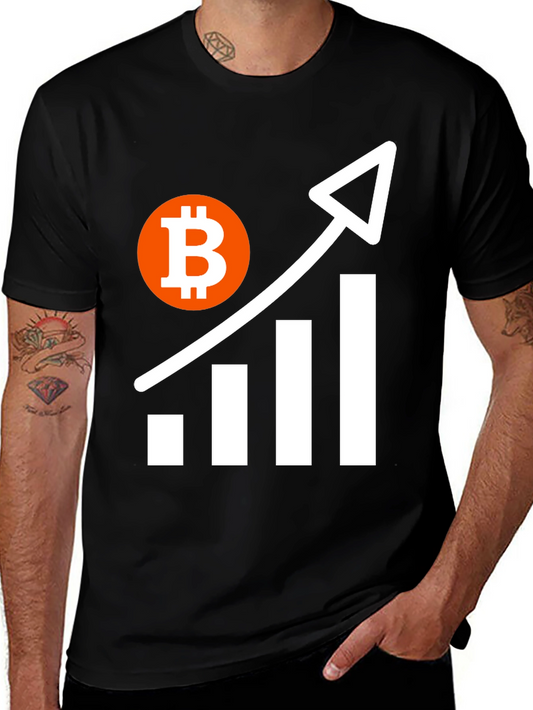 Bitcoin Crypto T-Shirt - Upward Trend Design