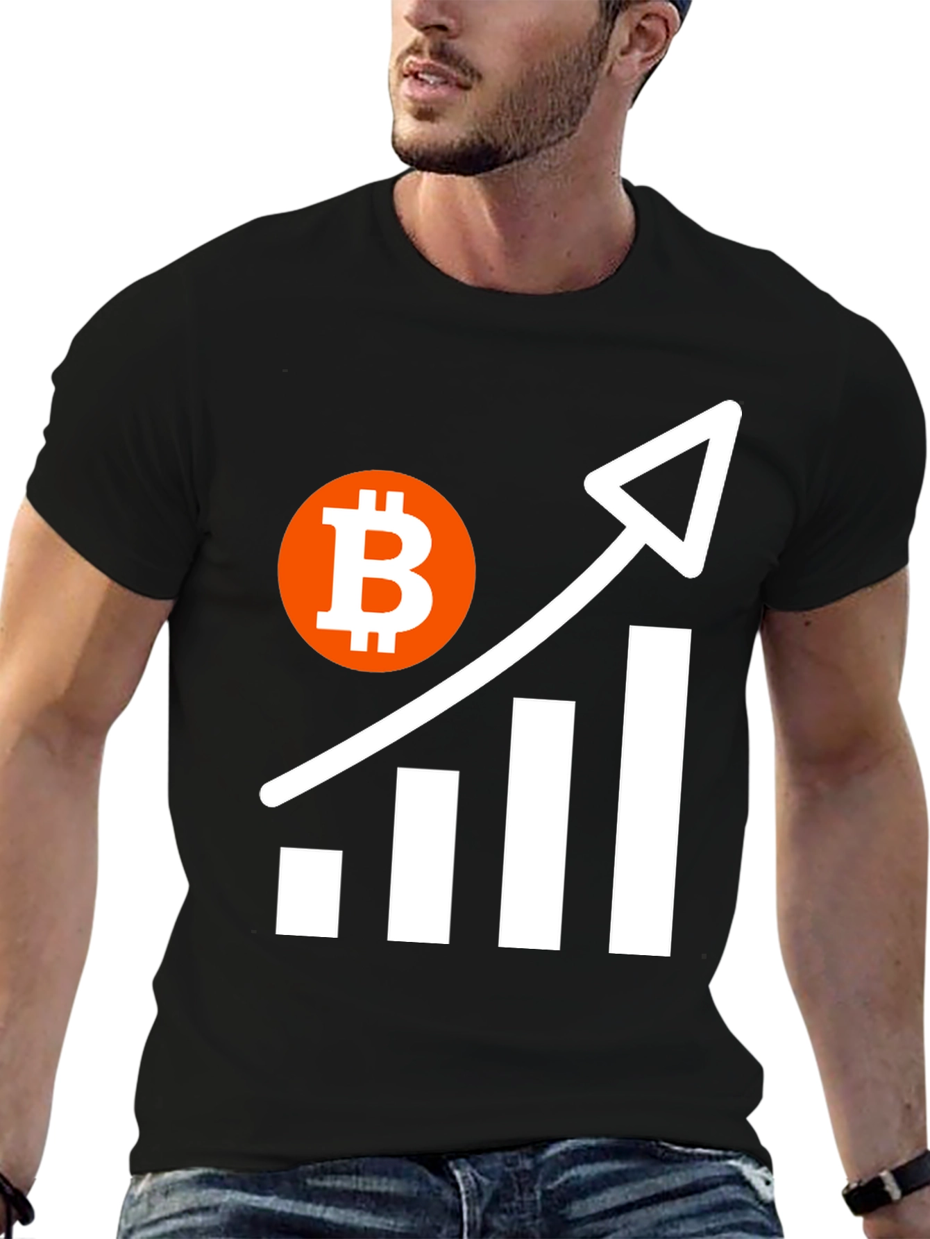 Bitcoin Crypto T-Shirt - Upward Trend Design