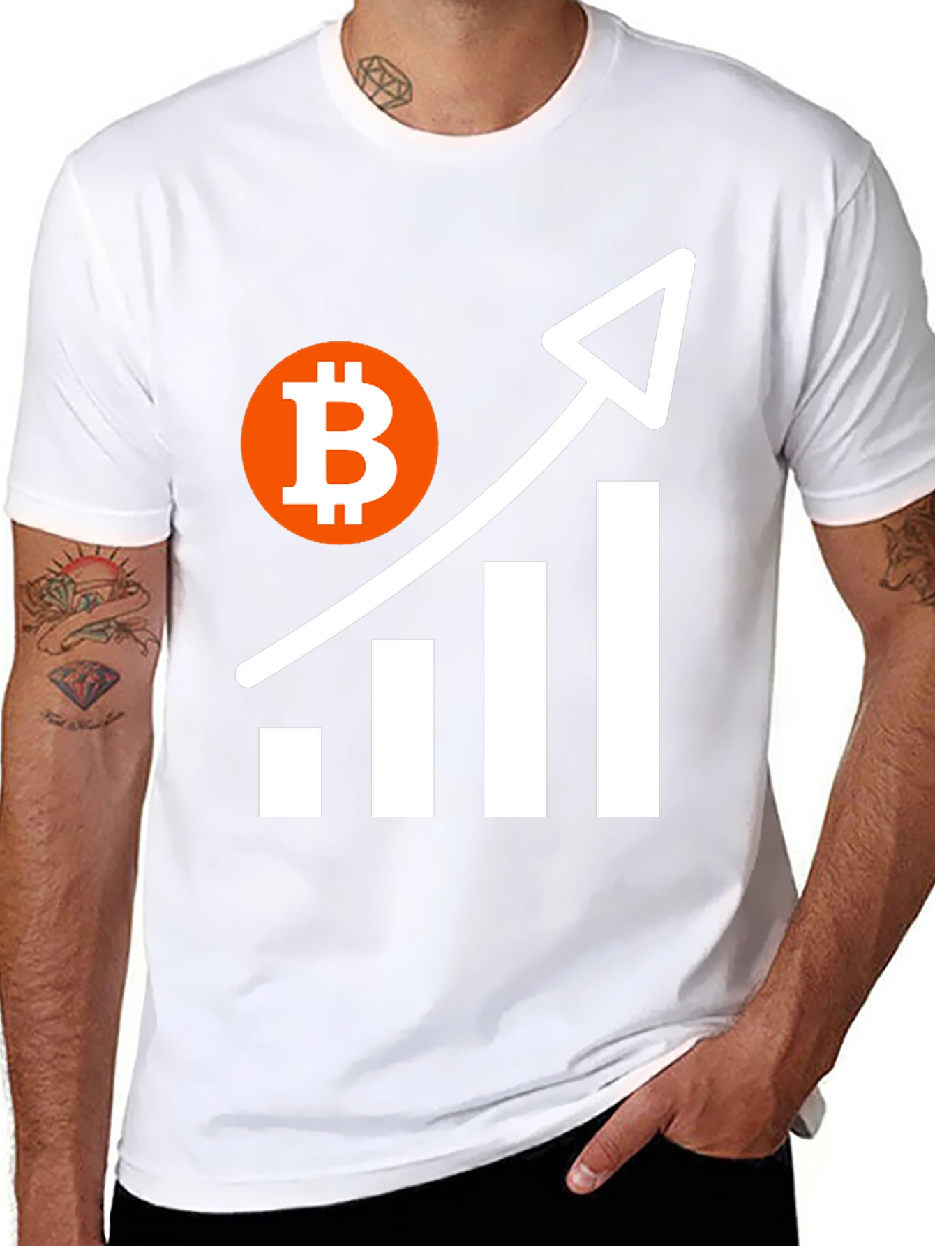Bitcoin Crypto T-Shirt - Upward Trend Design