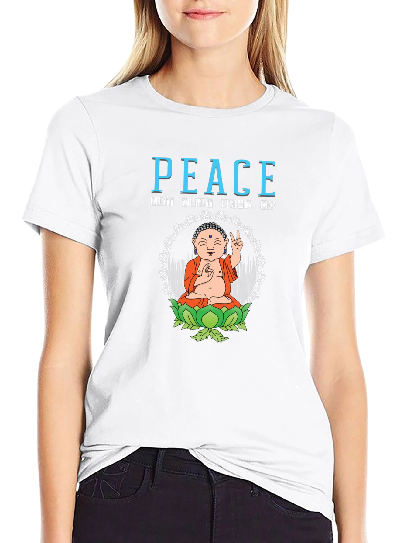 Peace Let That Go T-Shirt Buddha Meditation