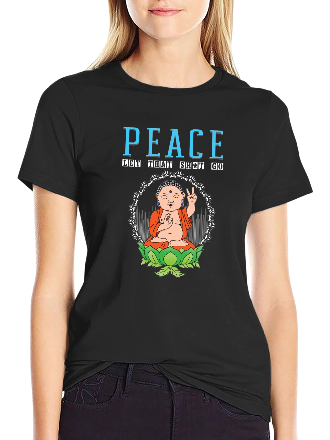 Peace Let That Go T-Shirt Buddha Meditation