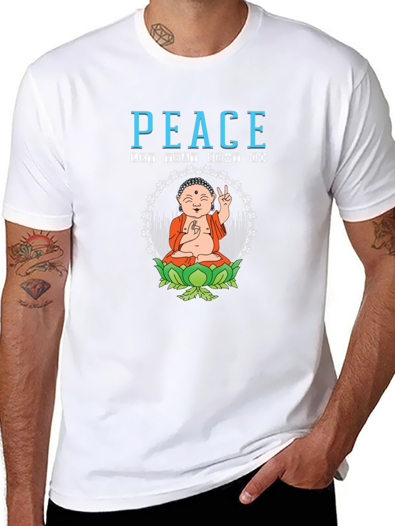 Peace Let That Go T-Shirt Buddha Meditation