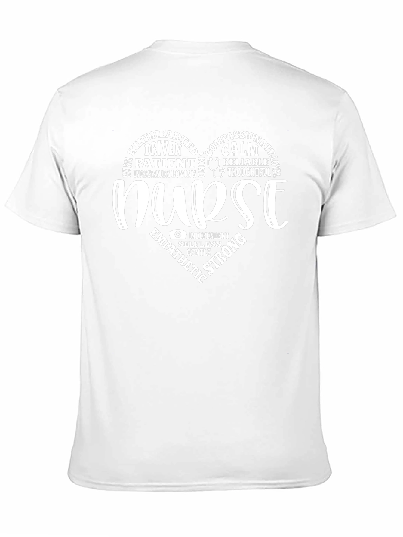 Nurse Heart Word Art Graphic T-Shirt