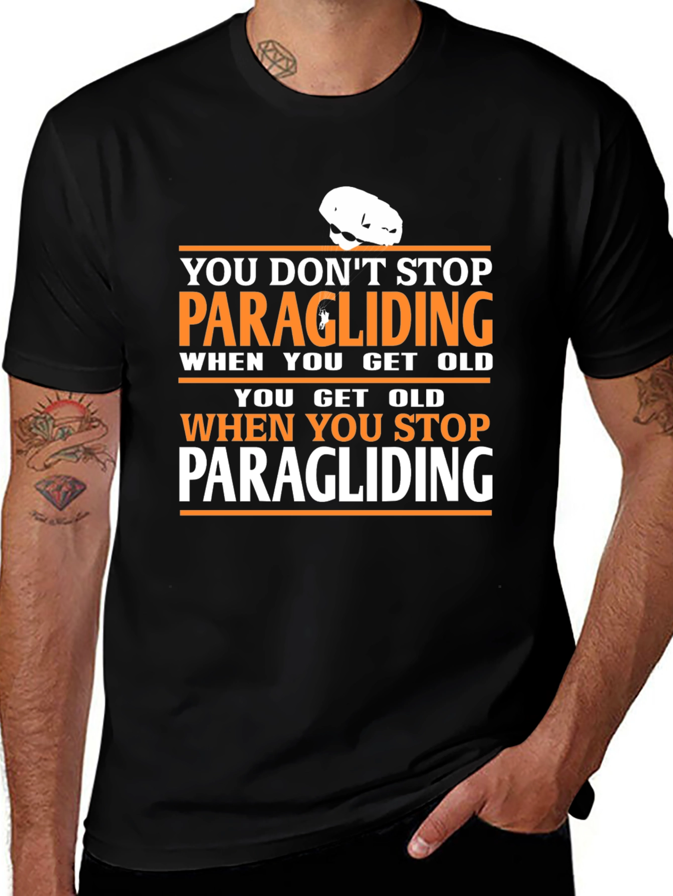 Paragliding Never Stop T-Shirt