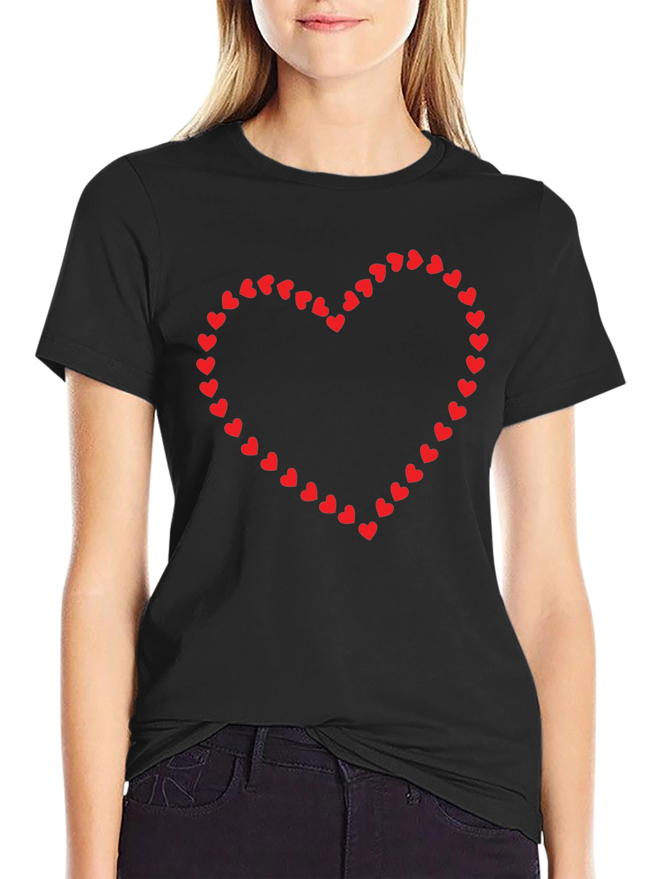 Heart of Hearts Black Tee