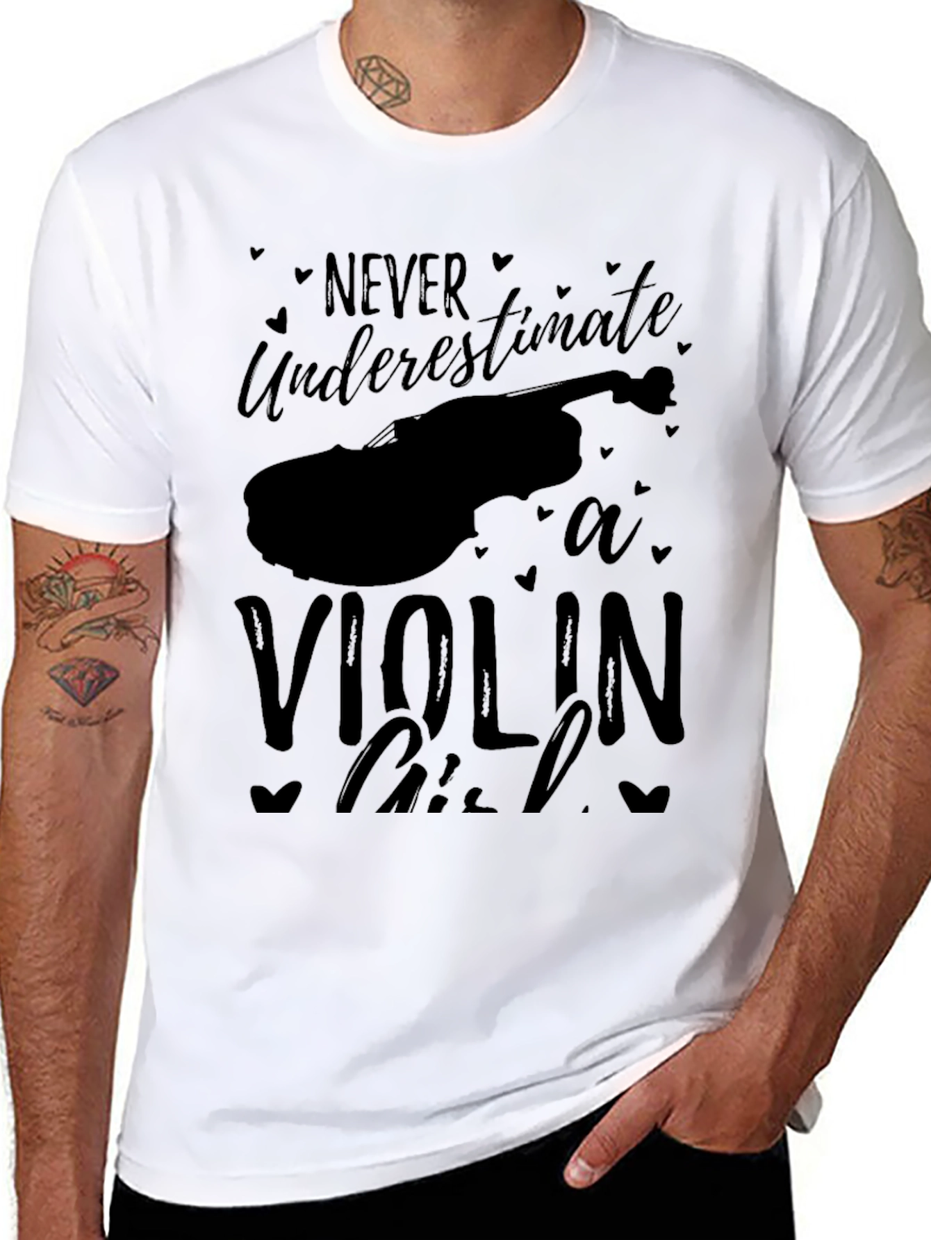 Never Underestimate a Violin Girl Tee
