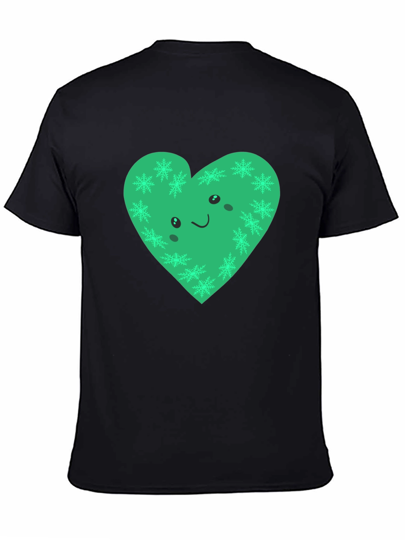 Green Heart Snowflake Graphic Tee