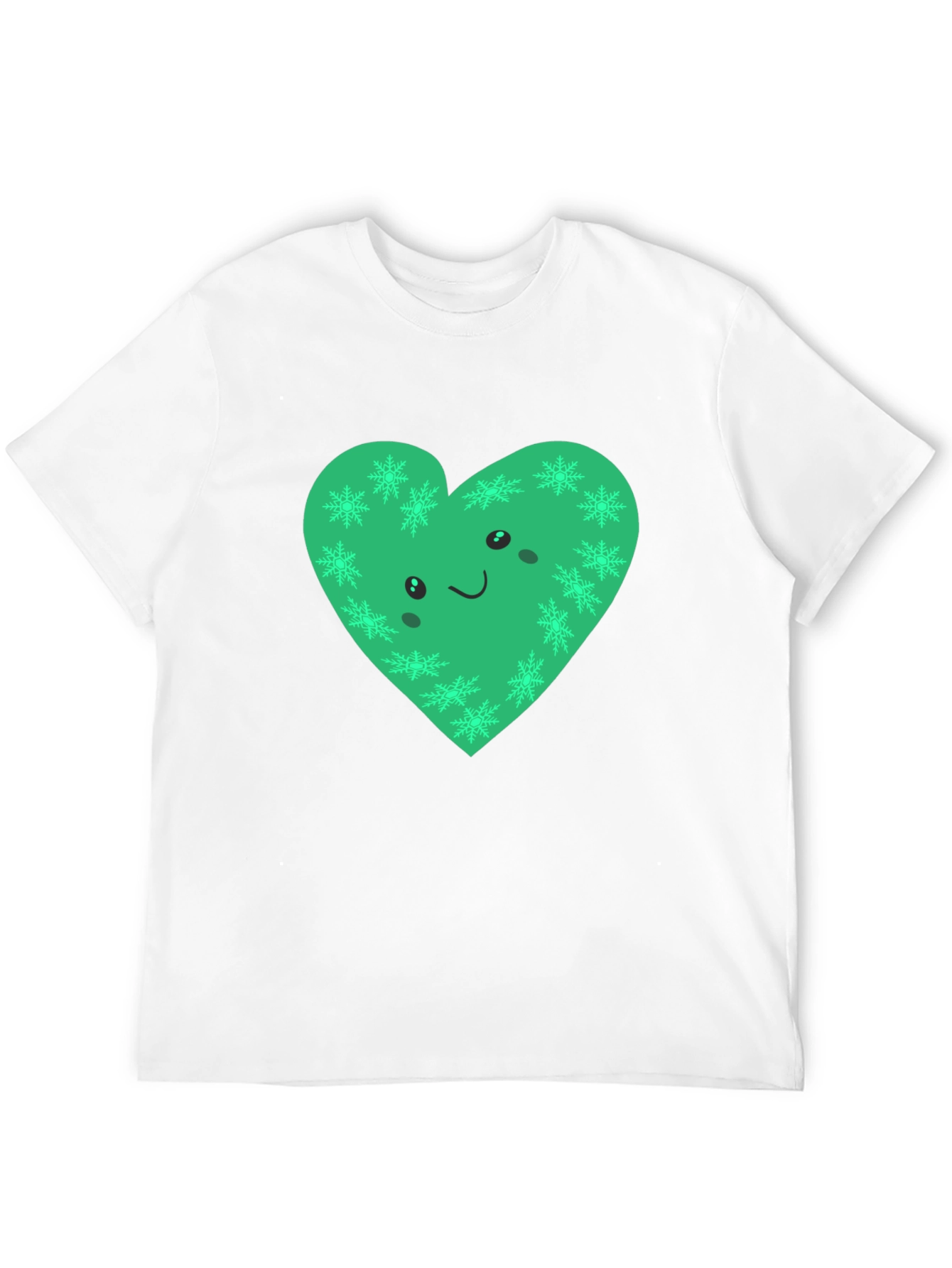 Green Heart Snowflake Graphic Tee
