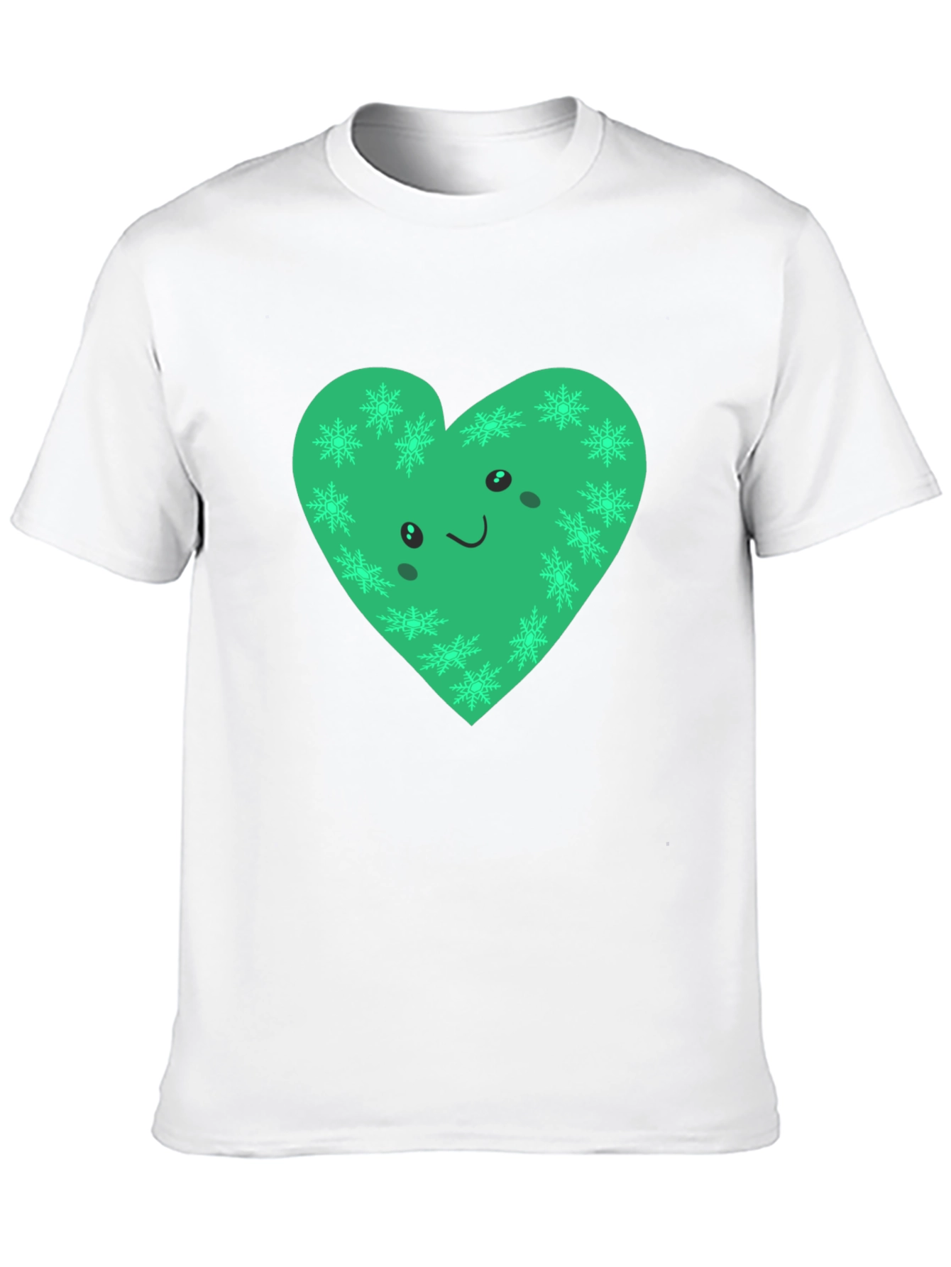 Green Heart Snowflake Graphic Tee
