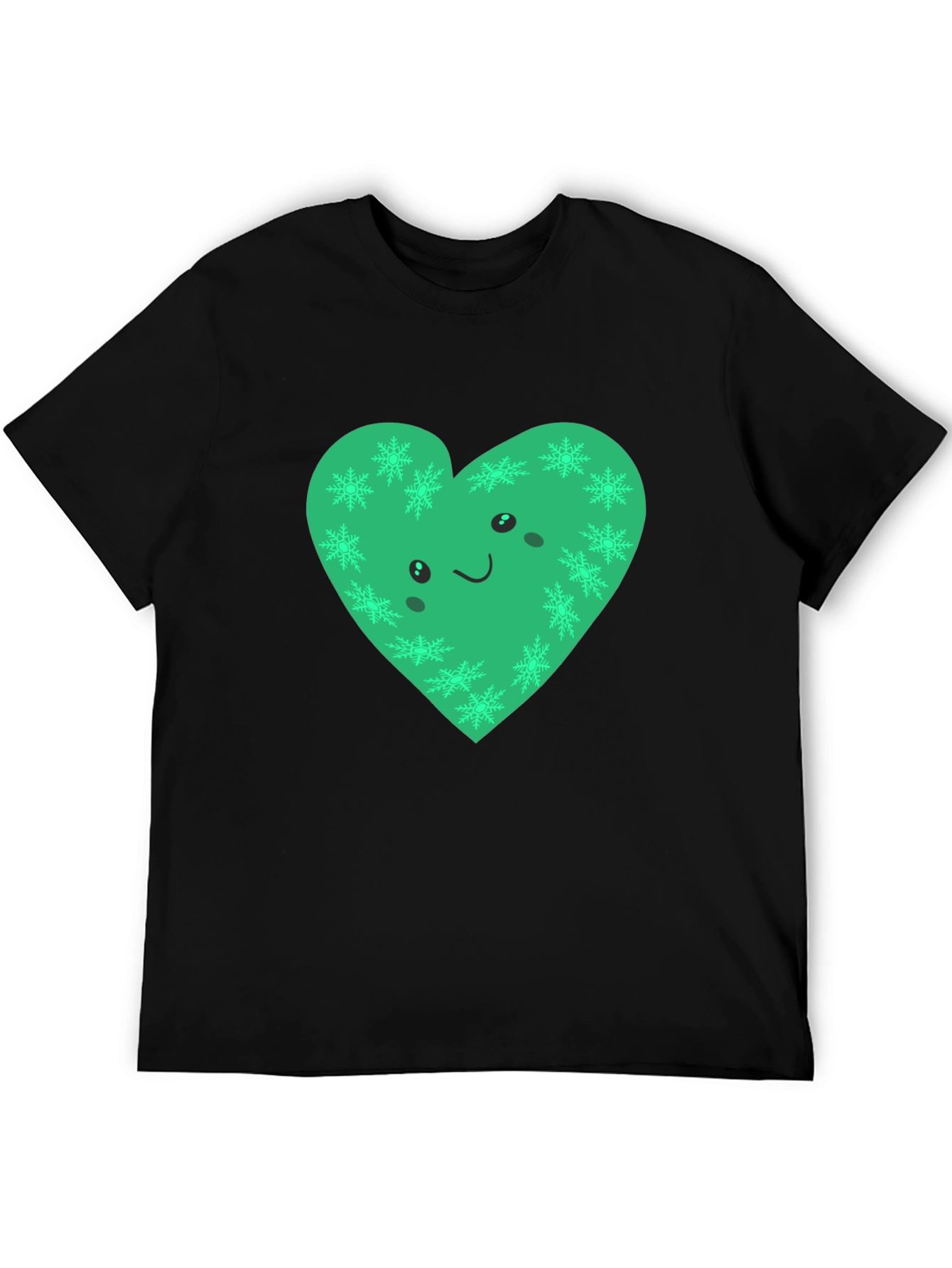 Green Heart Snowflake Graphic Tee