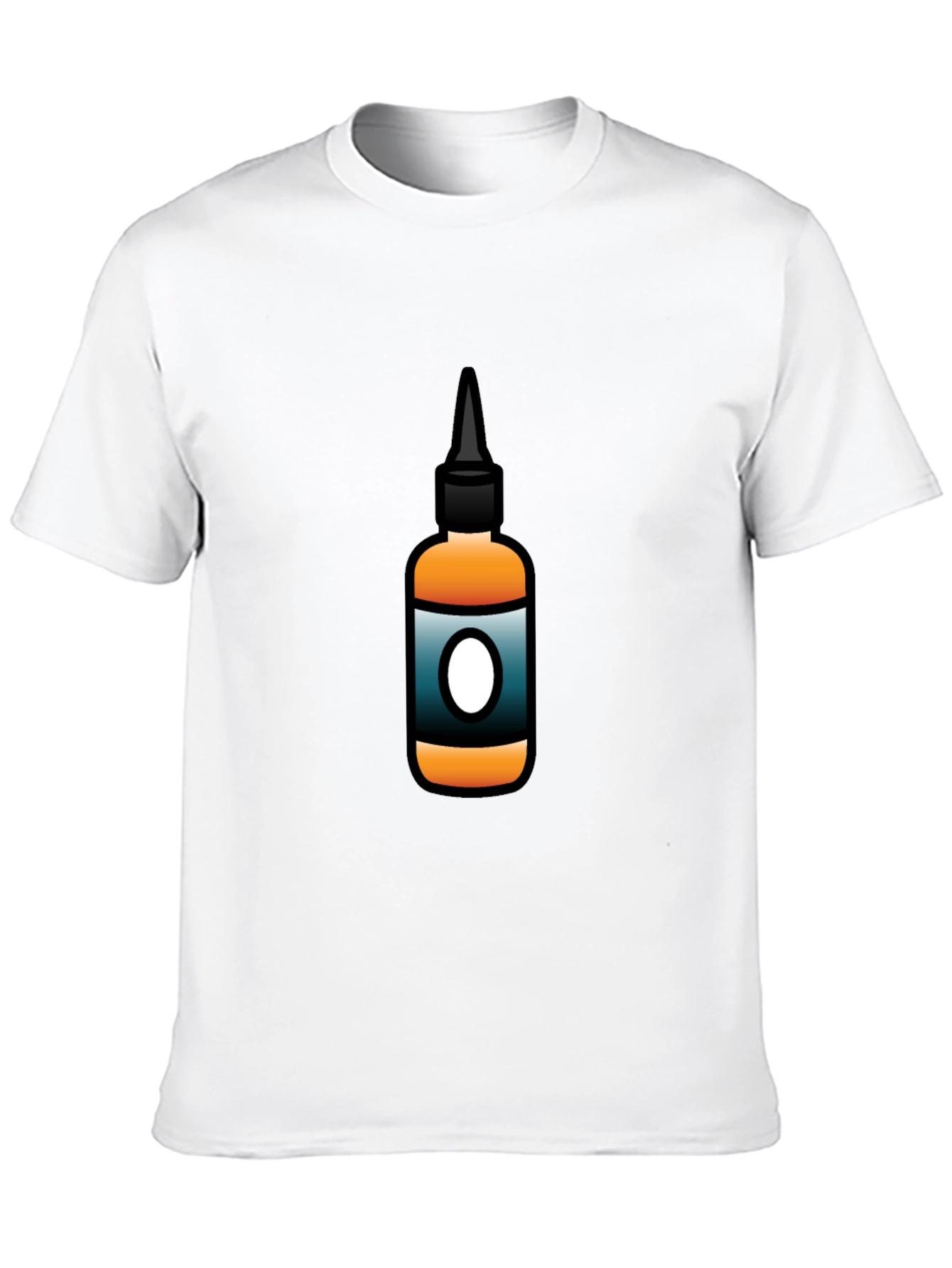 Mens Black T-Shirt with Bottle Graphic