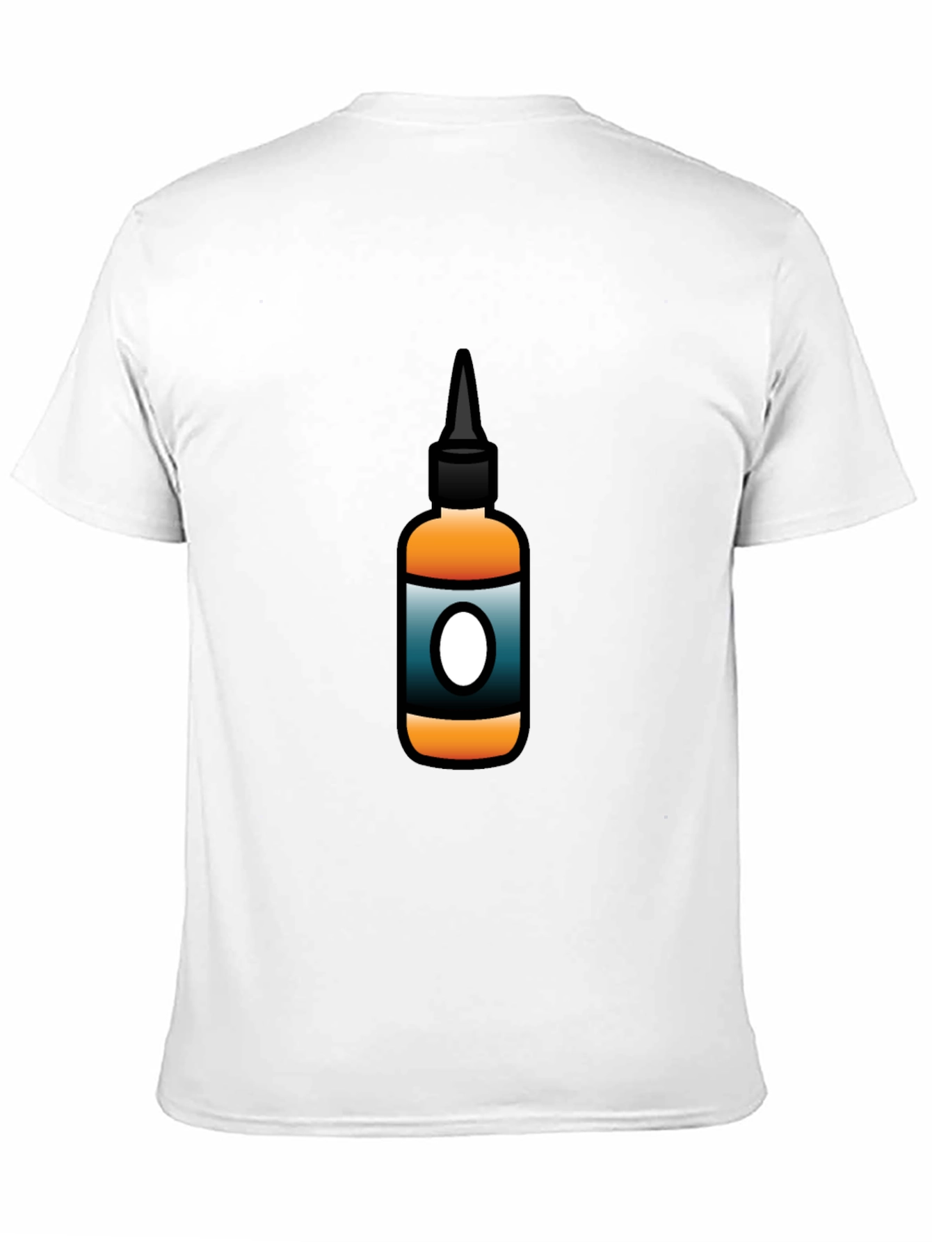 Mens Black T-Shirt with Bottle Graphic