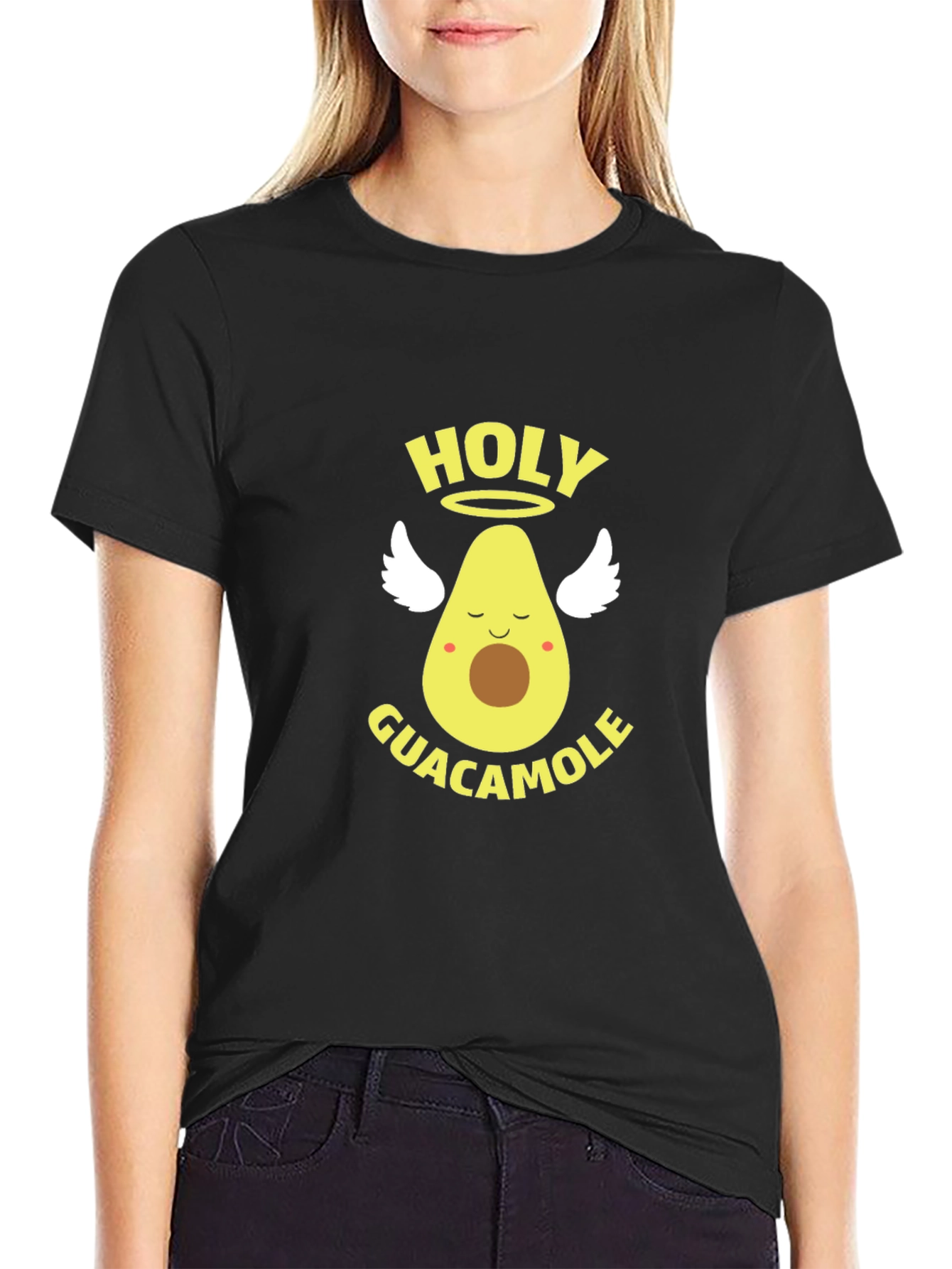 Holy Guacamole Black Graphic T-Shirt