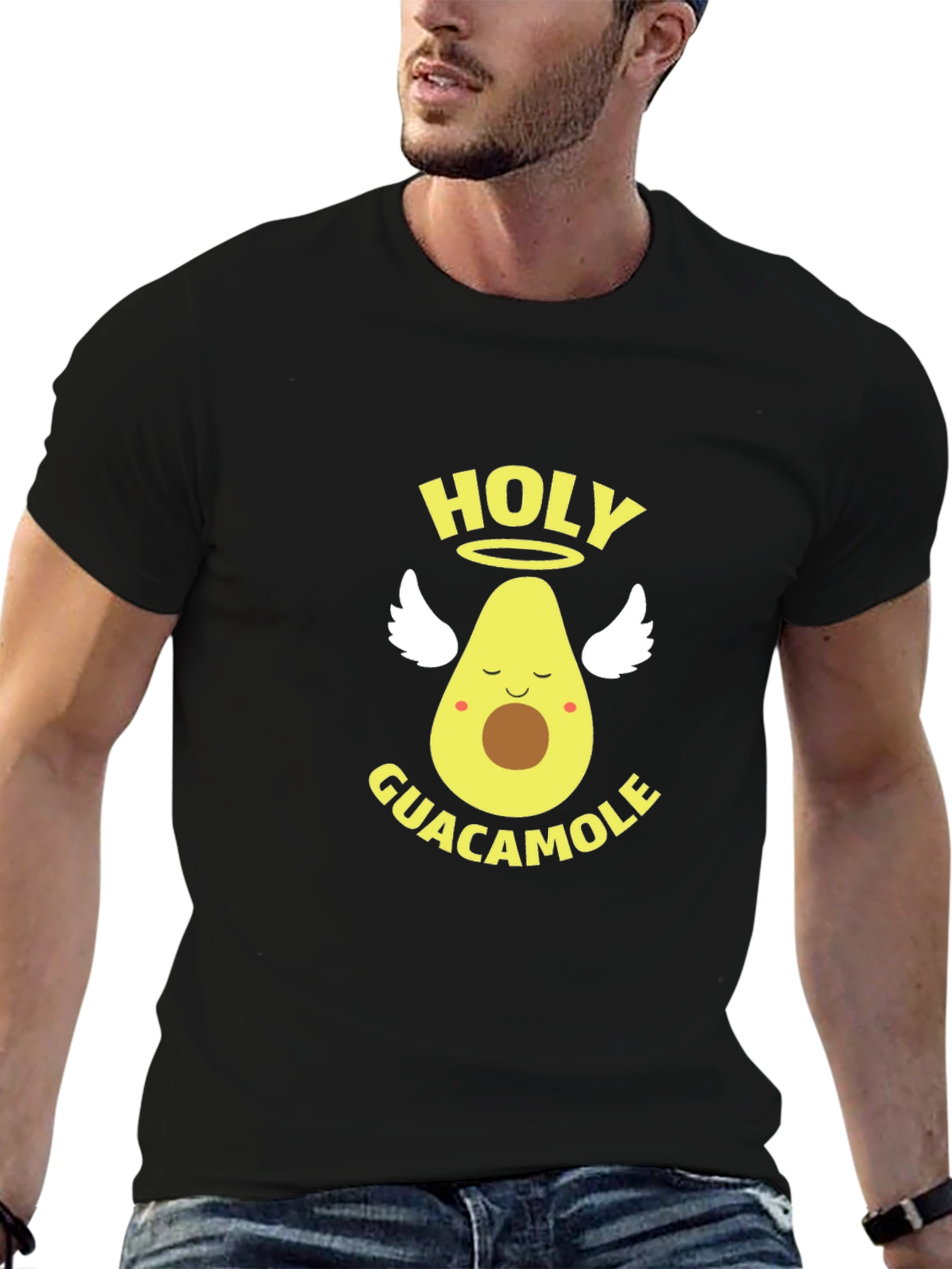 Holy Guacamole Black Graphic T-Shirt