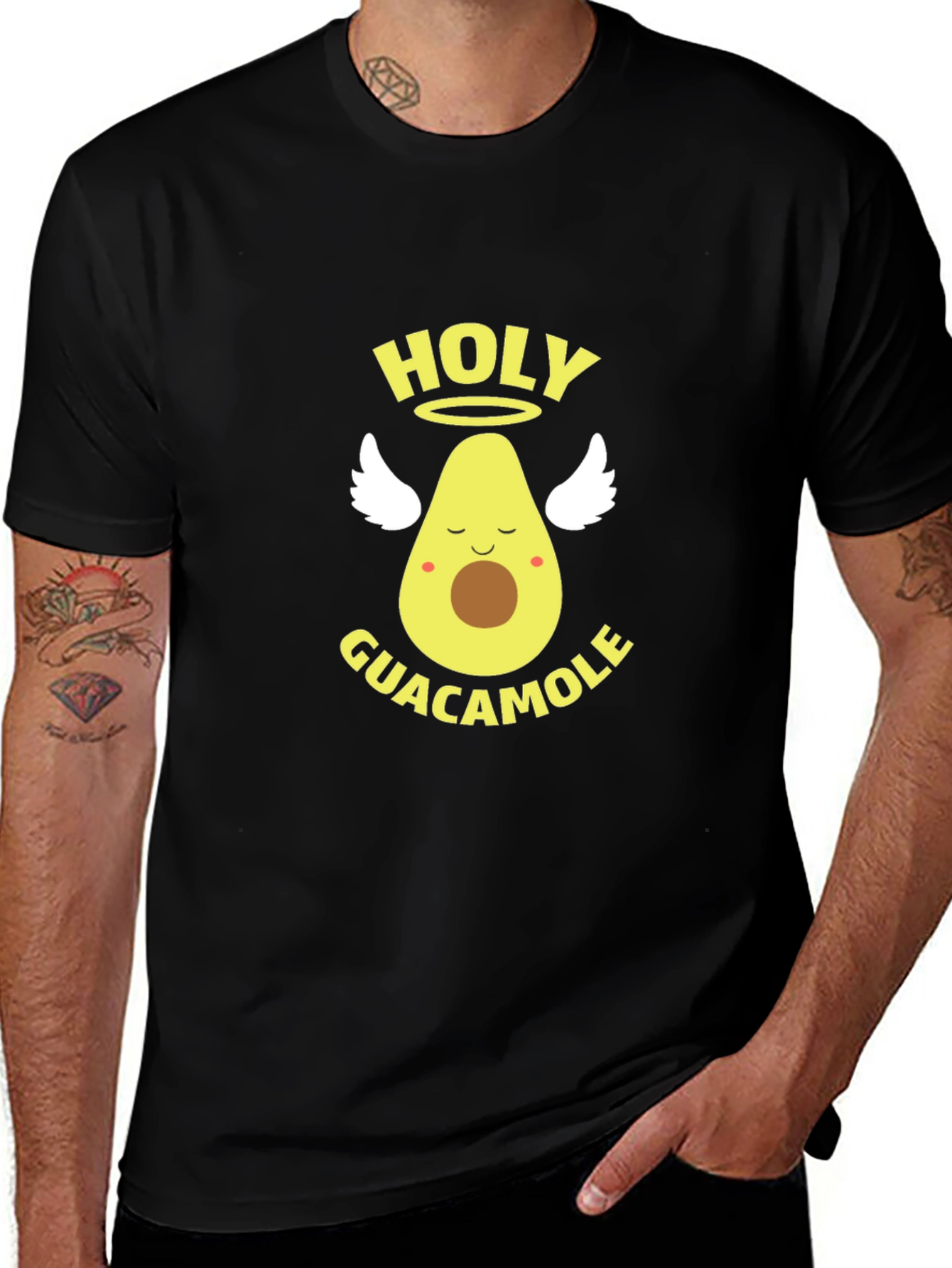 Holy Guacamole Black Graphic T-Shirt
