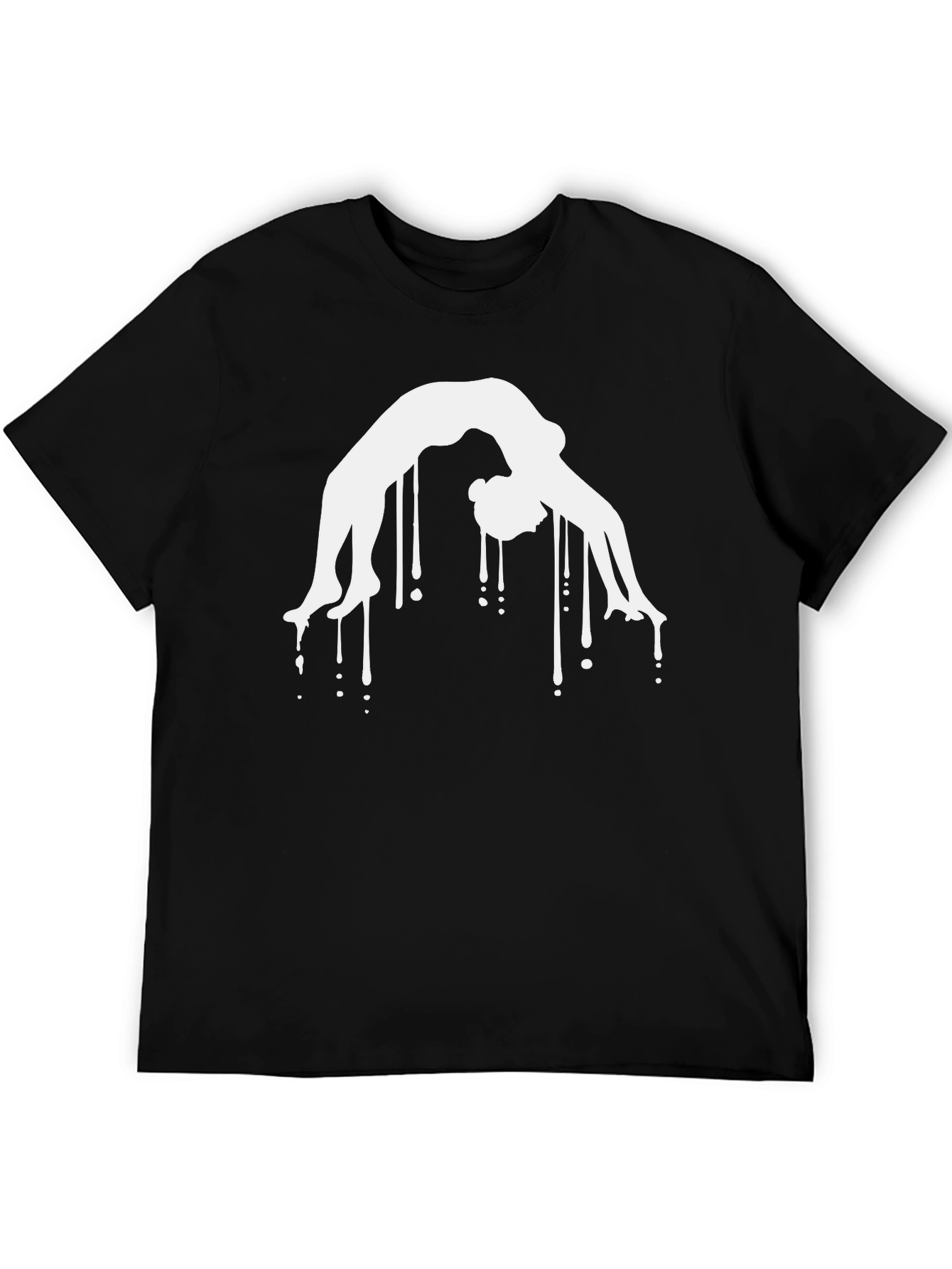 Yoga Pose Graphic Tee - Black Cotton Blend