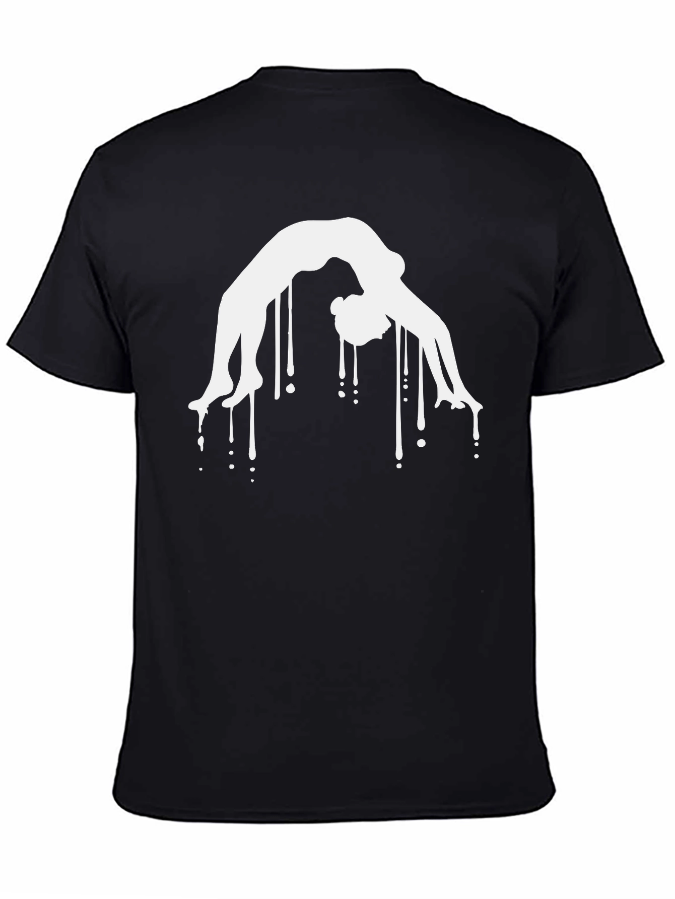 Yoga Pose Graphic Tee - Black Cotton Blend