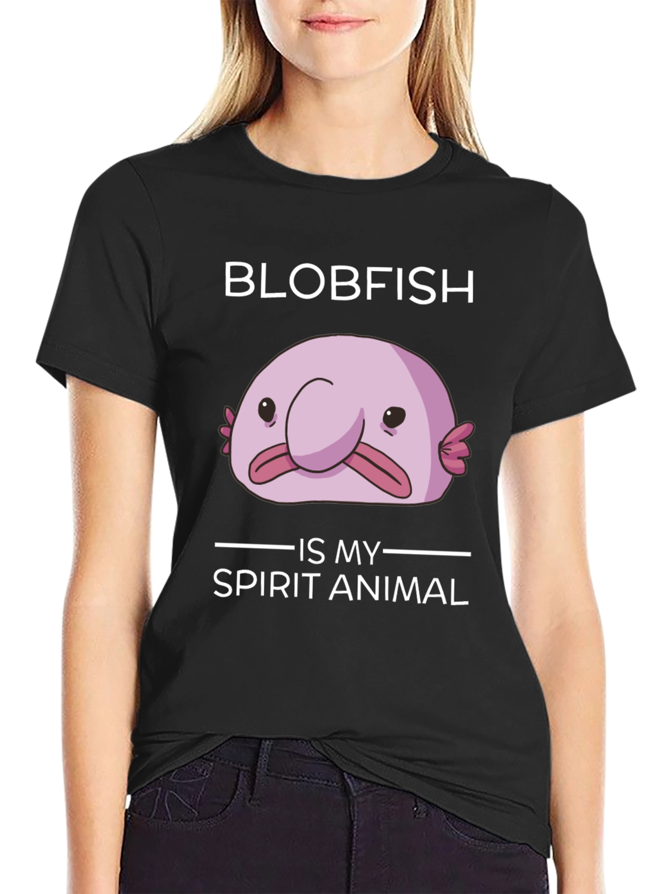 Blobfish Spirit Animal Graphic T-Shirt
