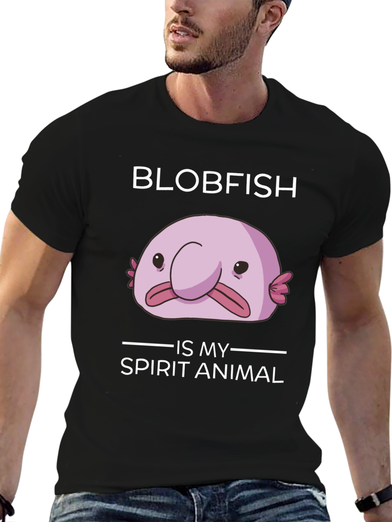 Blobfish Spirit Animal Graphic T-Shirt