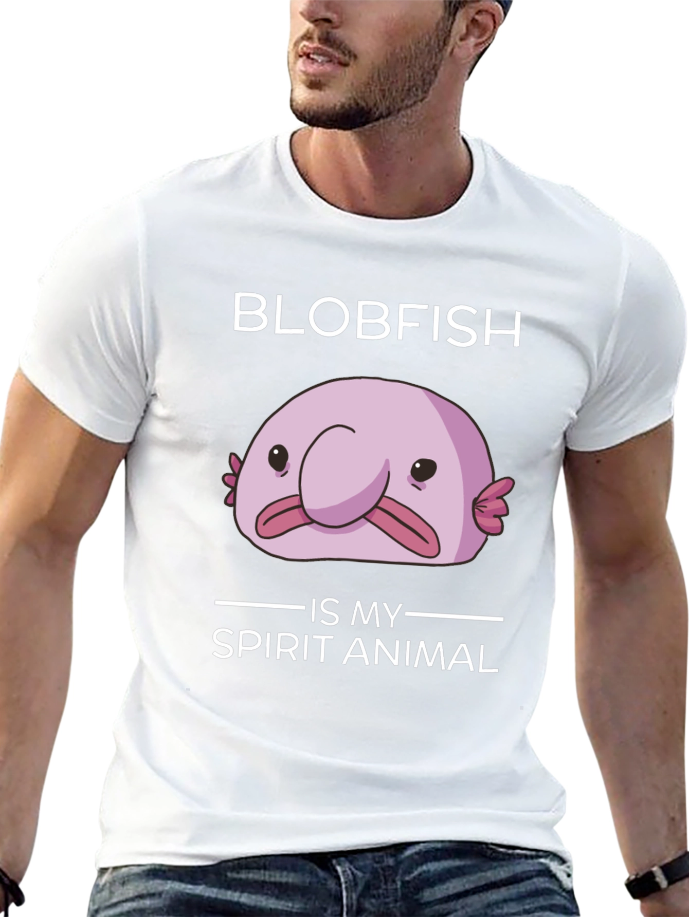Blobfish Spirit Animal Graphic T-Shirt
