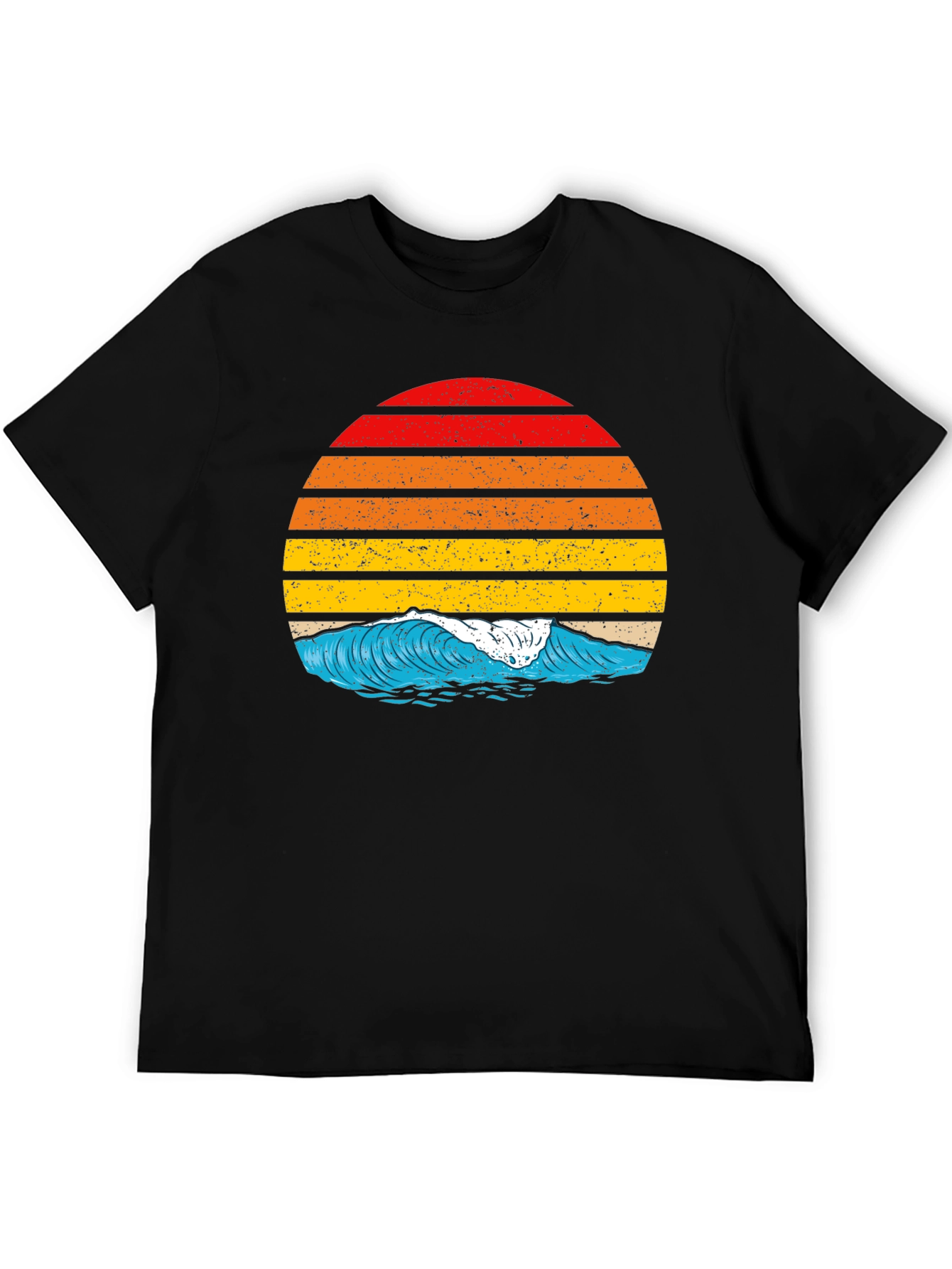 Retro Sunset Wave Graphic T-Shirt