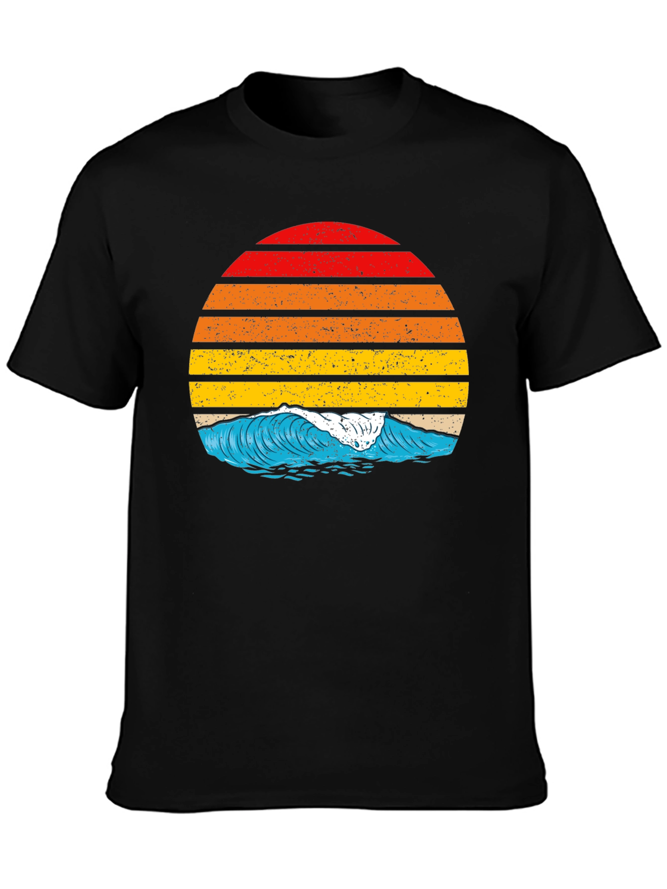 Retro Sunset Wave Graphic T-Shirt