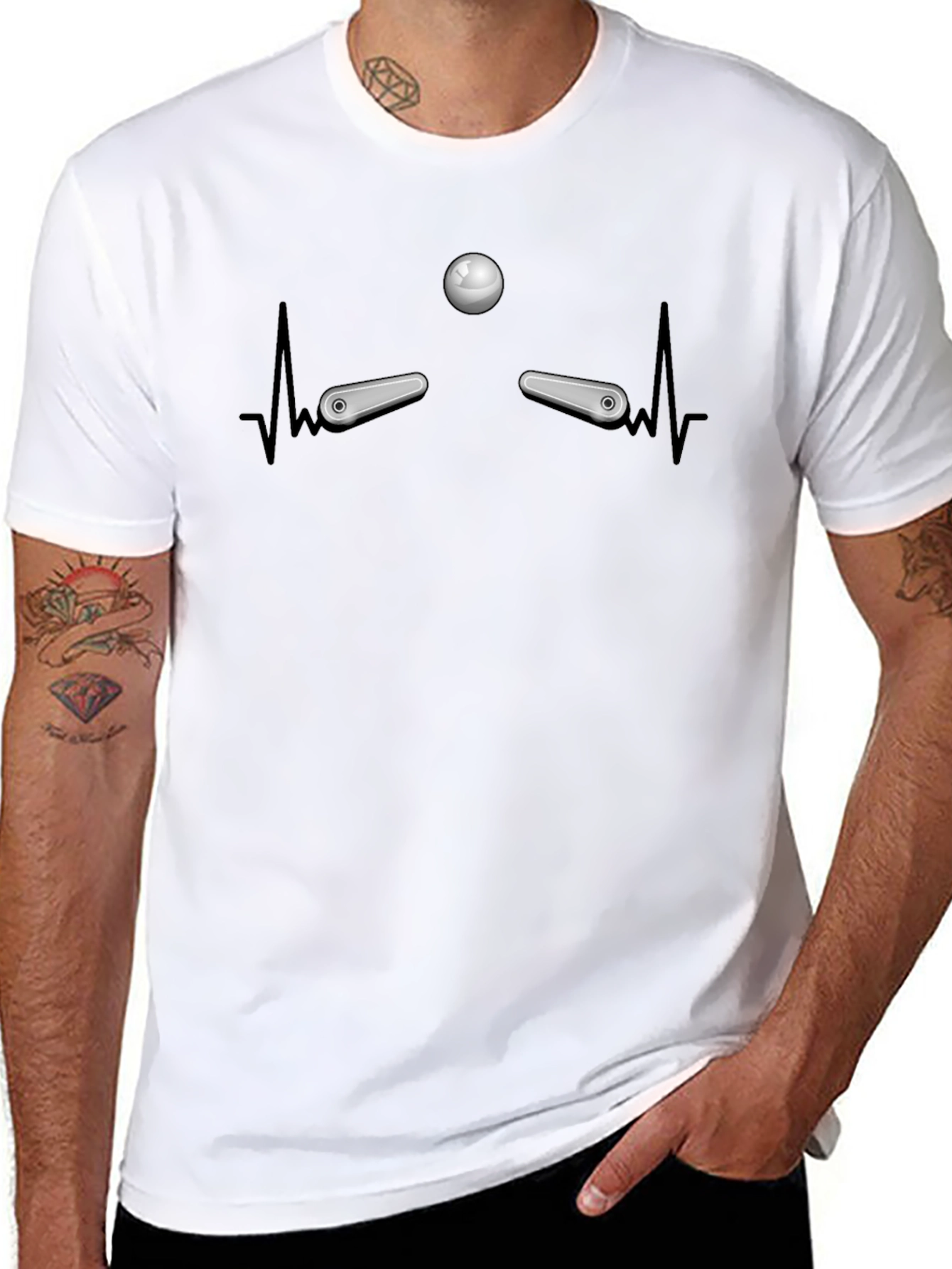 Pinball Heartbeat T-Shirt - Gamer Tee