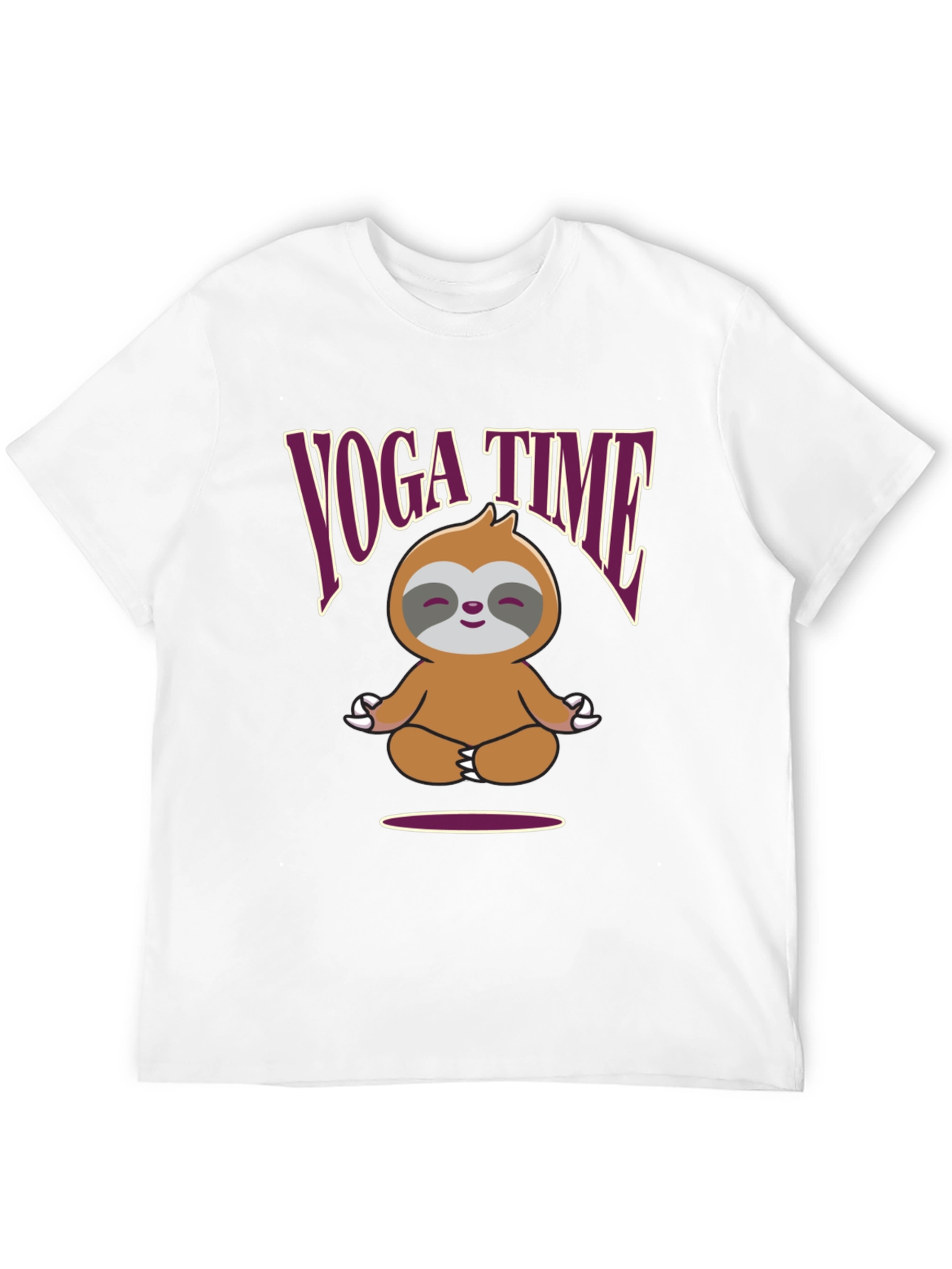 Yoga Time Sloth Black Graphic Tee