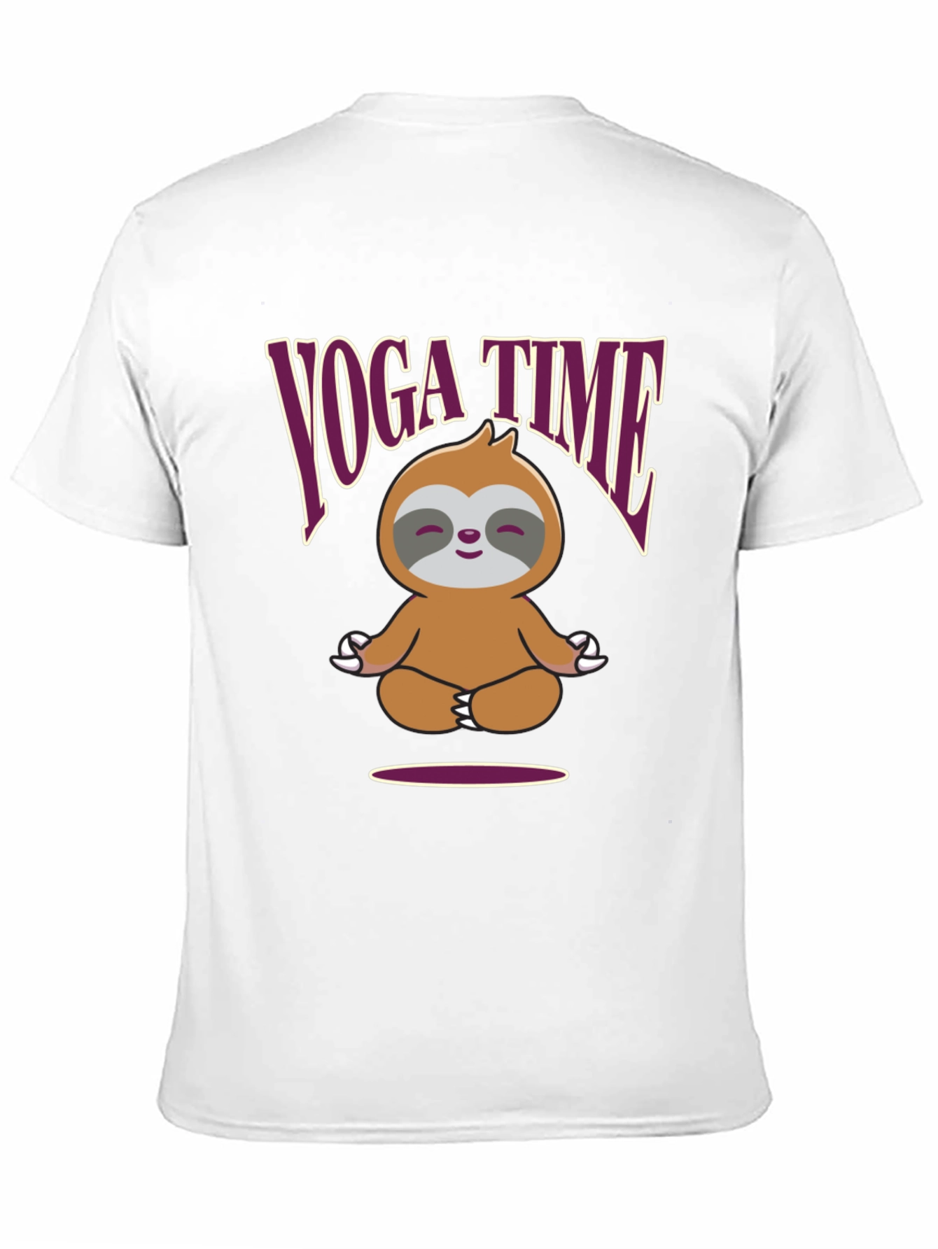 Yoga Time Sloth Black Graphic Tee