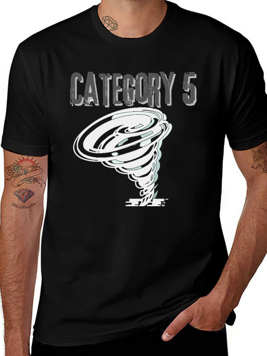 Category 5 Tornado Black Graphic Tee