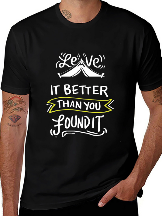 Leave It Better Graphic Tee - Black Camping T-Shirt