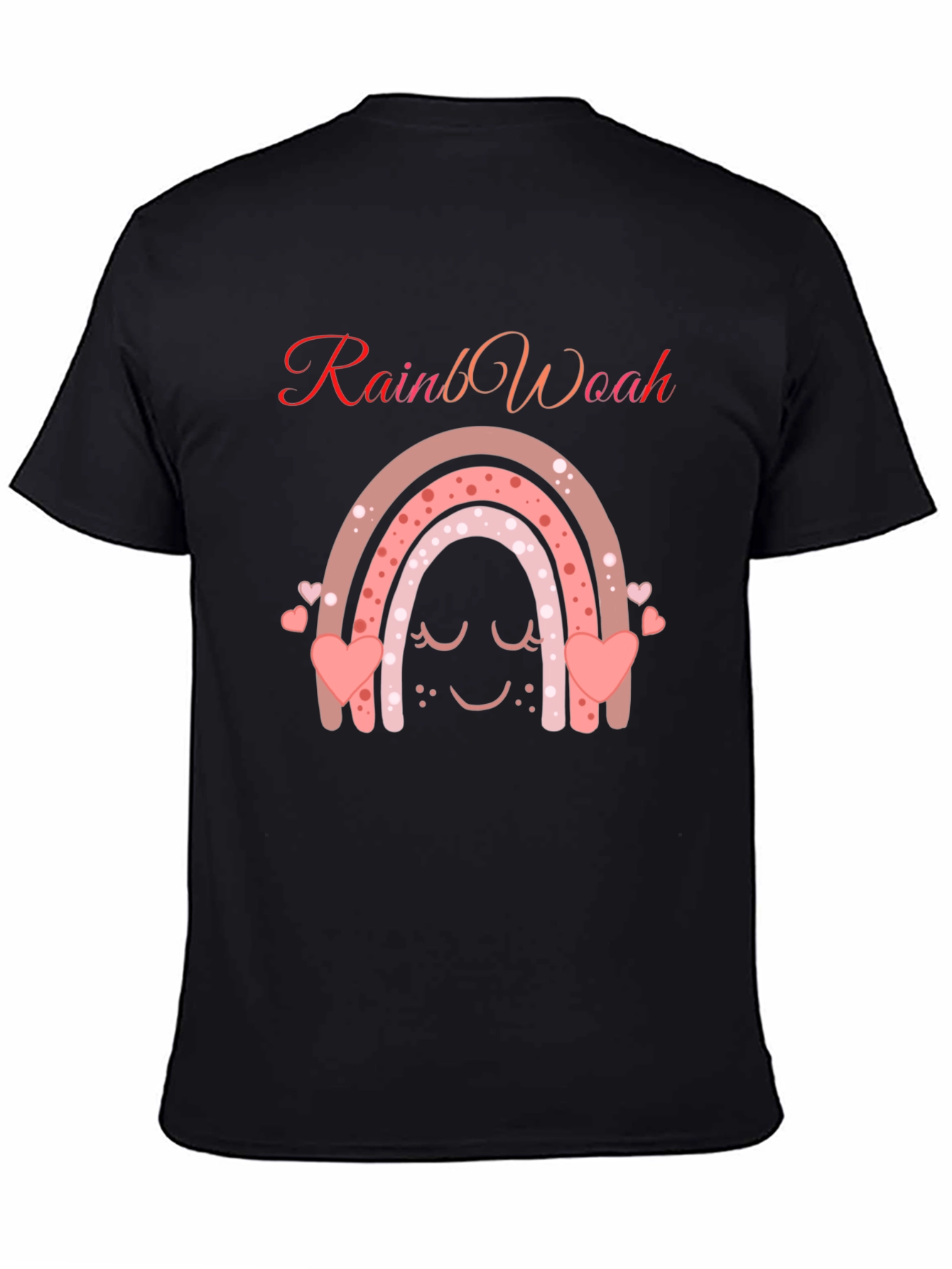 RainbWoah Black Graphic T-Shirt