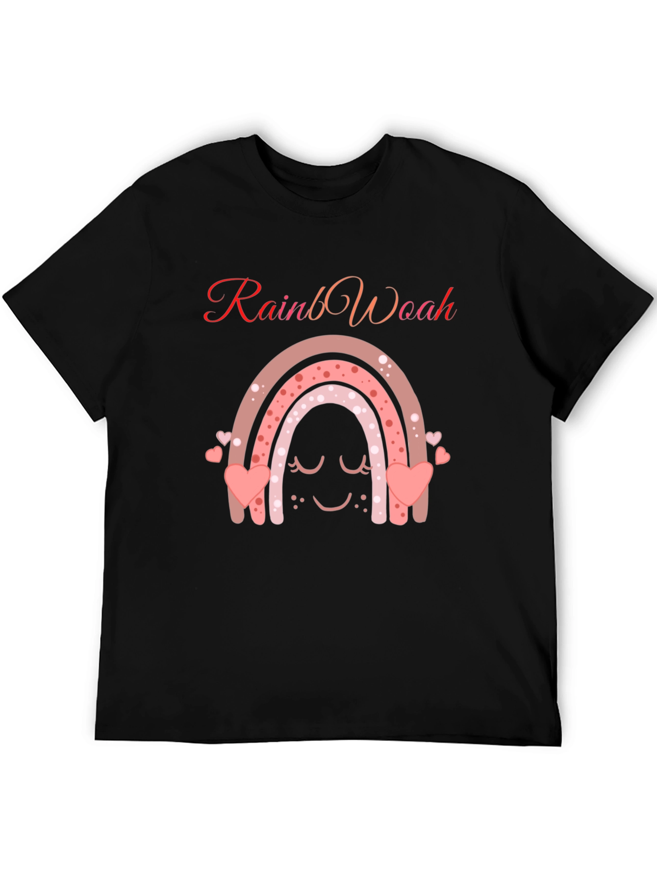 RainbWoah Black Graphic T-Shirt