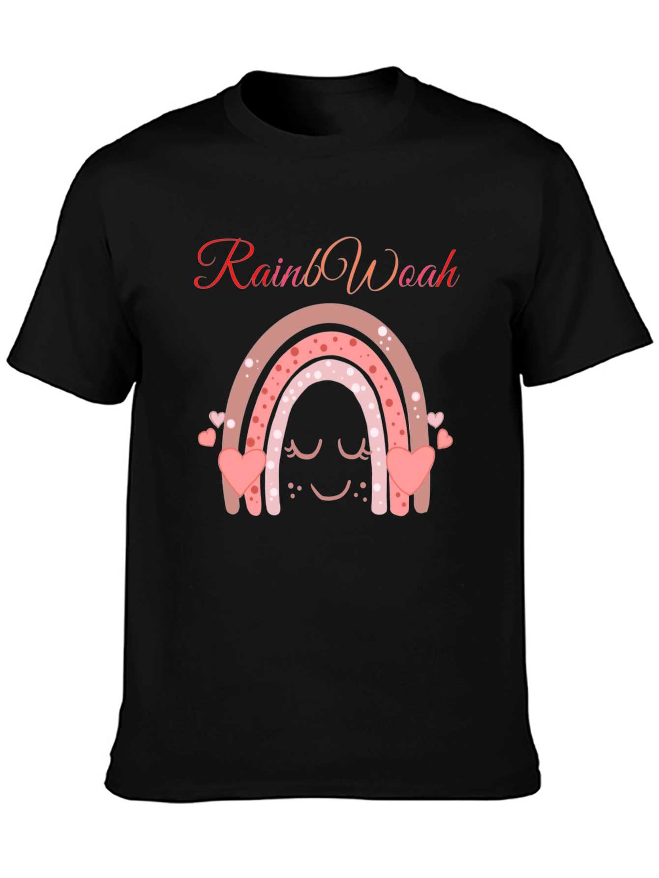 RainbWoah Black Graphic T-Shirt