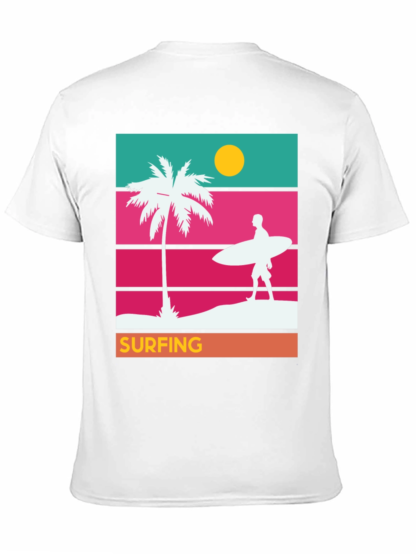 Retro Surfing T-Shirt - Beach Vibes
