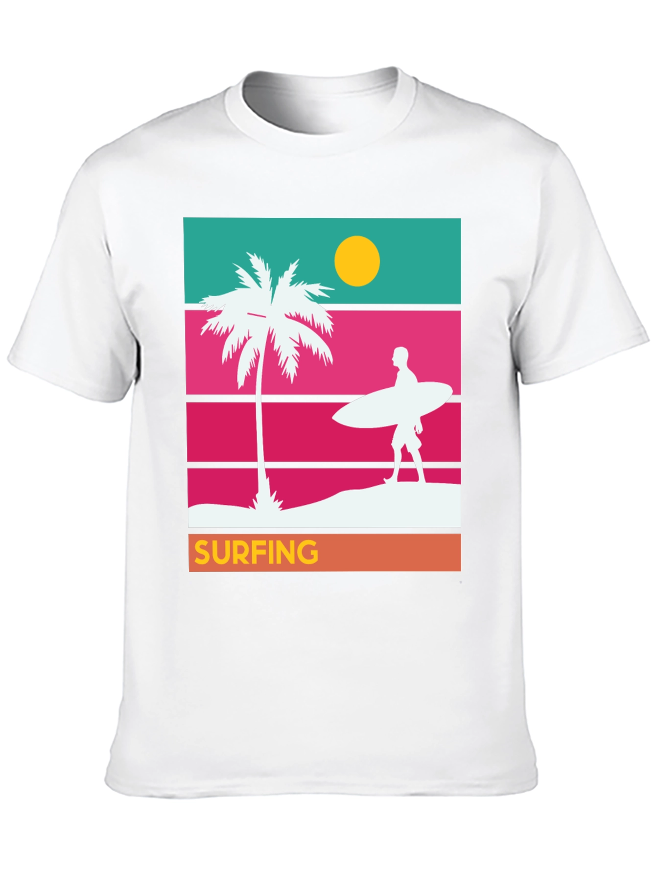 Retro Surfing T-Shirt - Beach Vibes