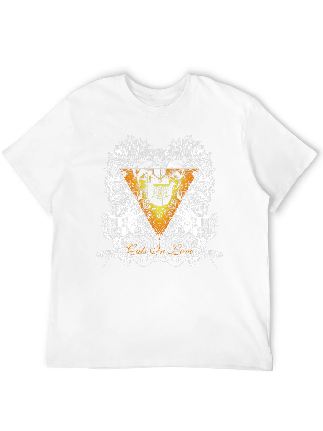 Black T-Shirt with Triangle Graphic Design