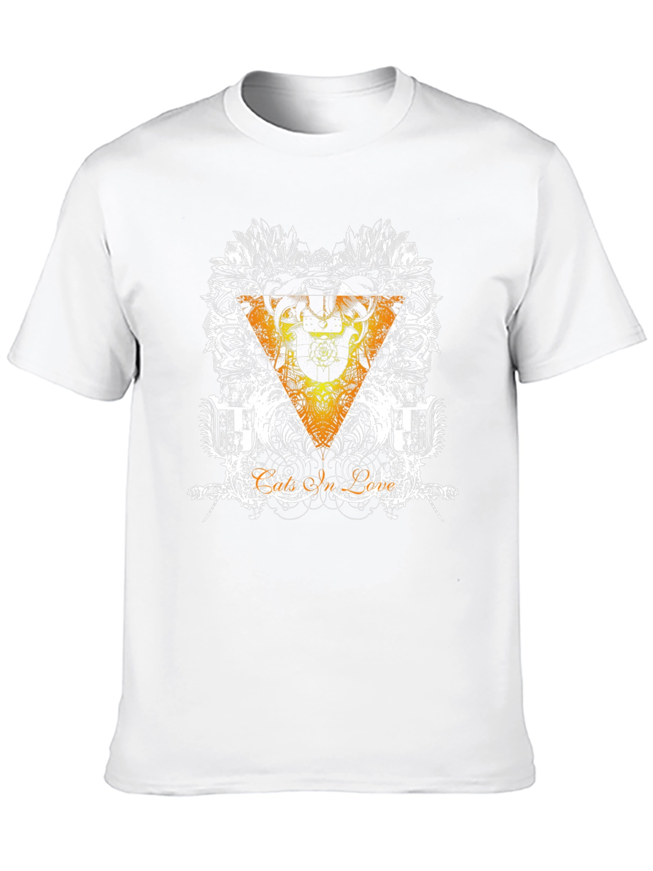 Black T-Shirt with Triangle Graphic Design
