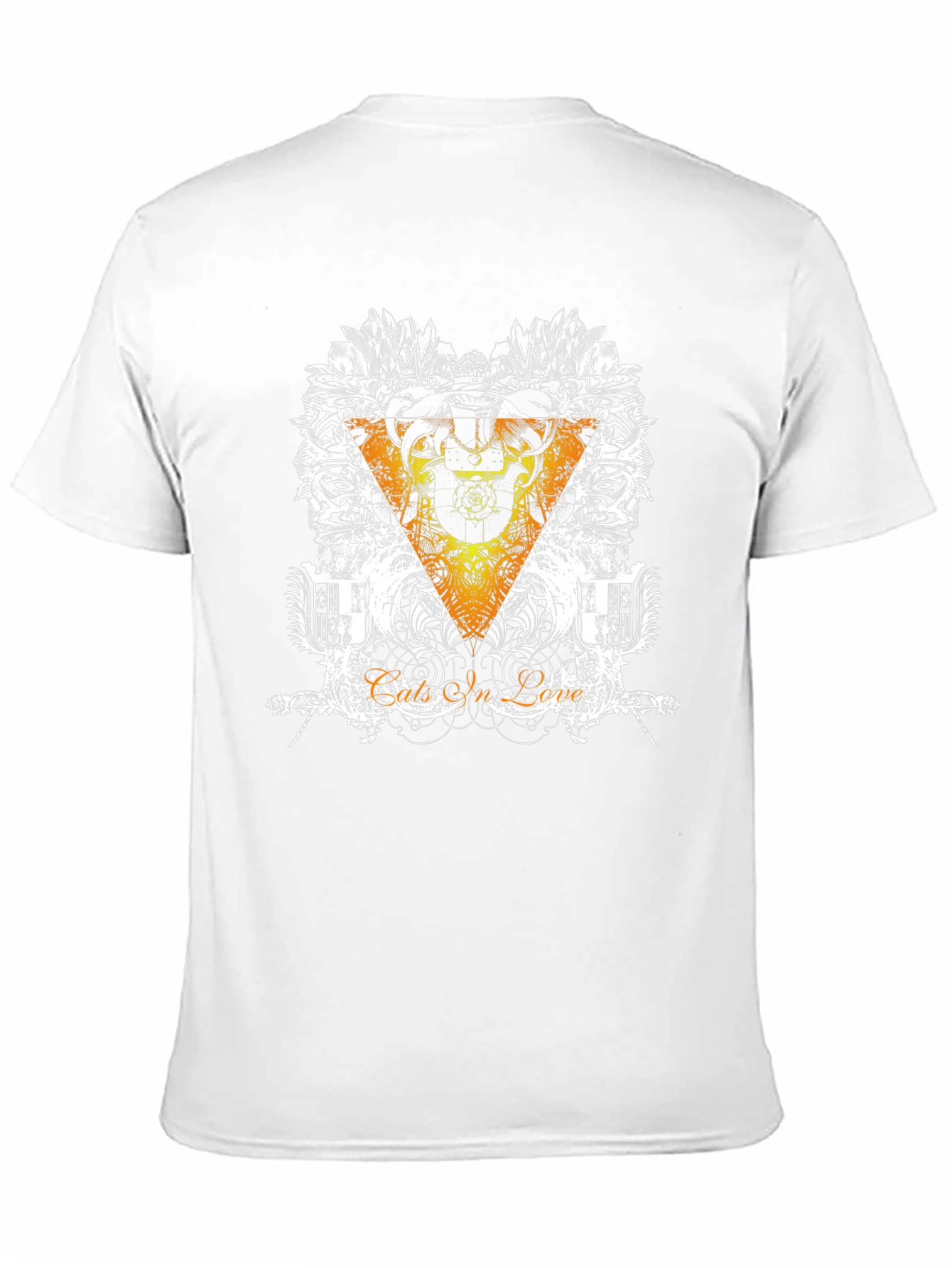 Black T-Shirt with Triangle Graphic Design