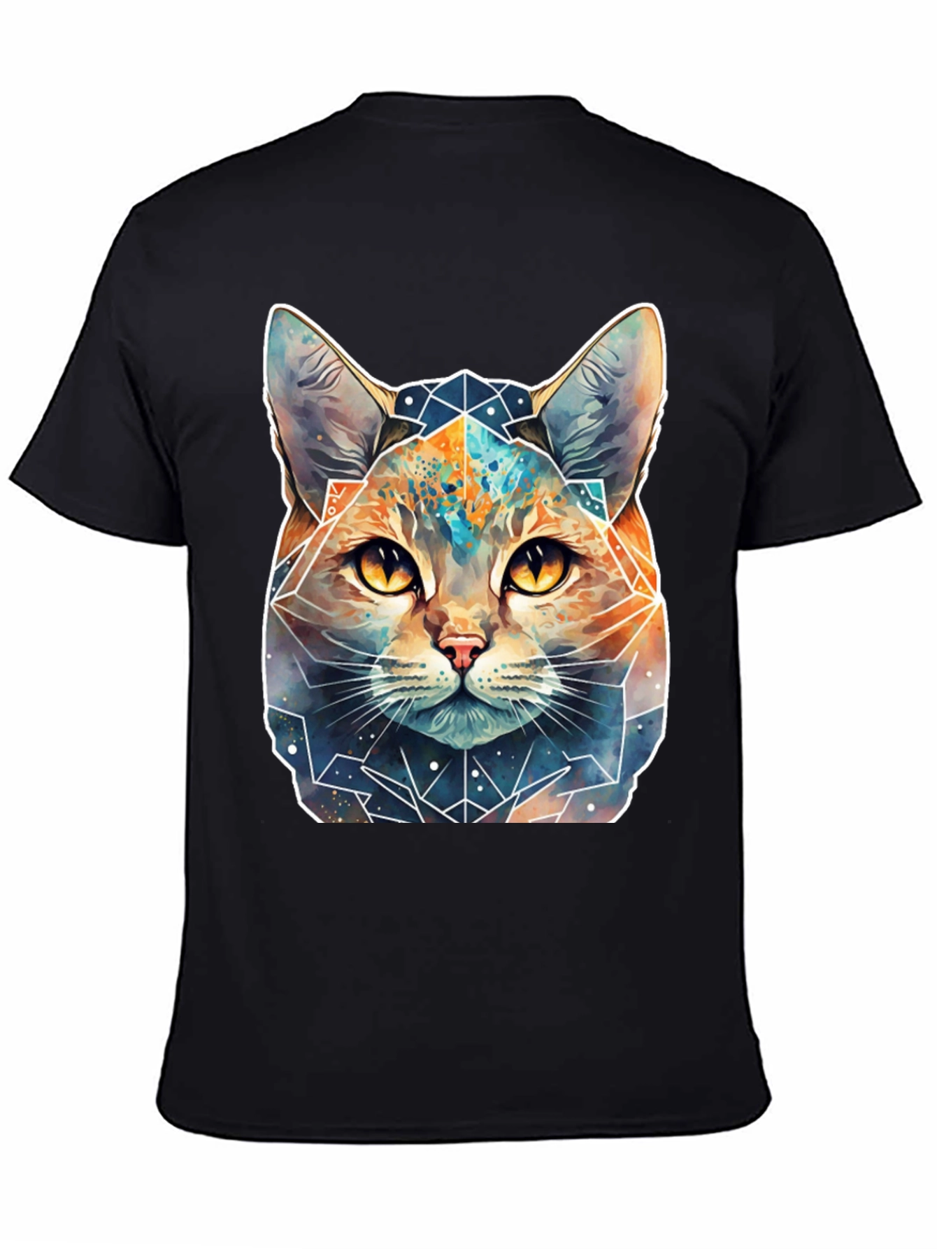 Geometric Galaxy Cat T-Shirt - Unisex