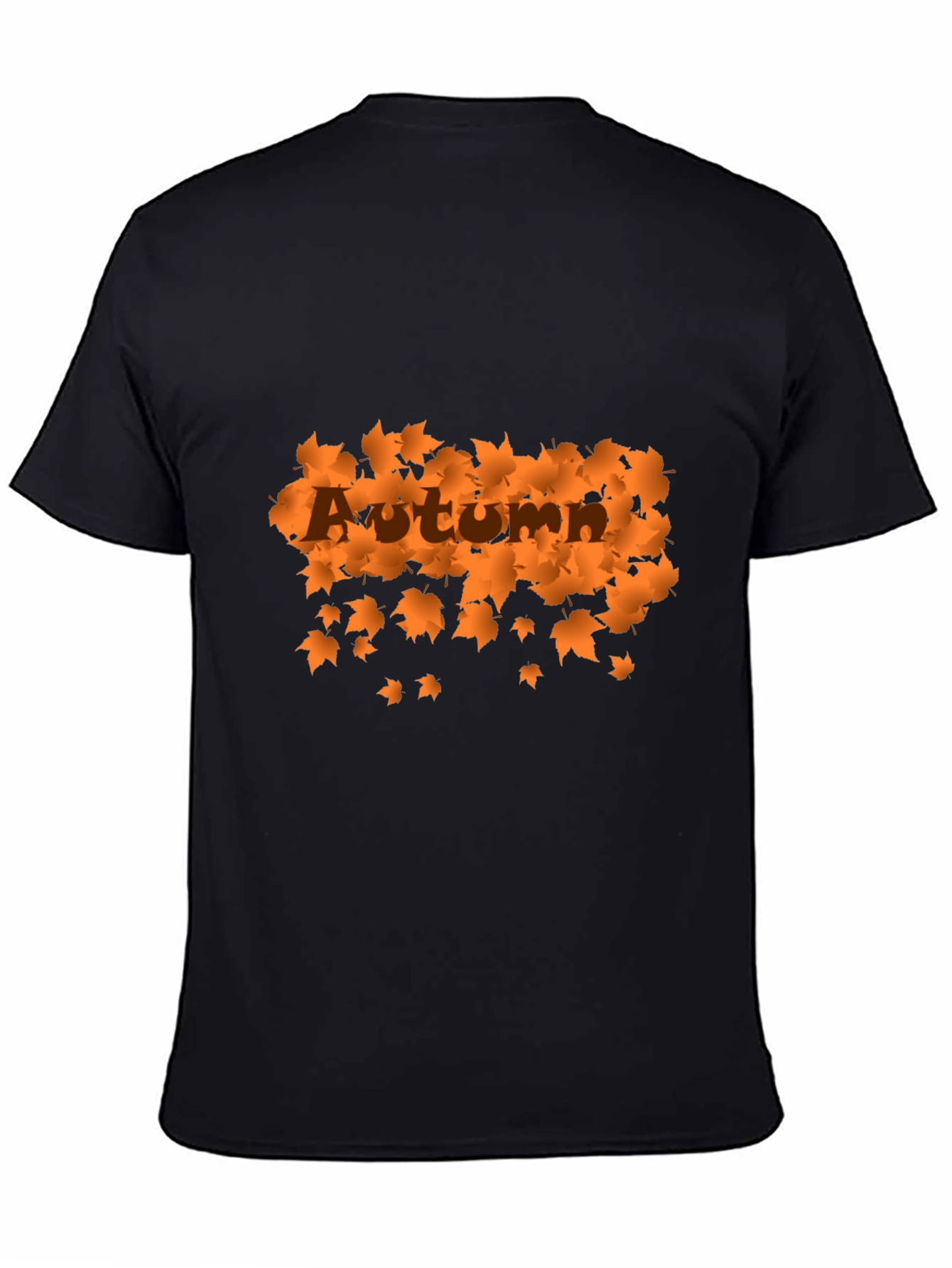Autumn Leaves Graphic Black T-Shirt