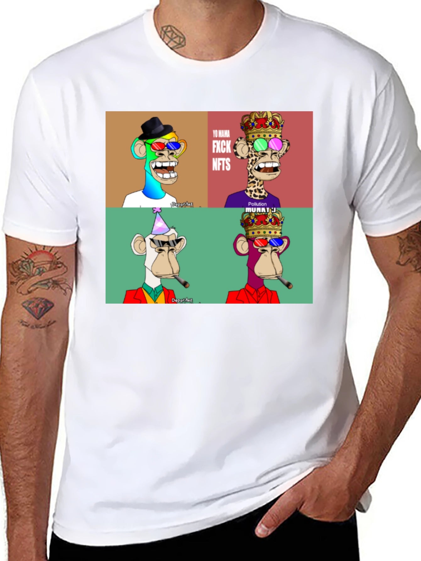 NFT Monkey T-Shirt - Bored Ape Design