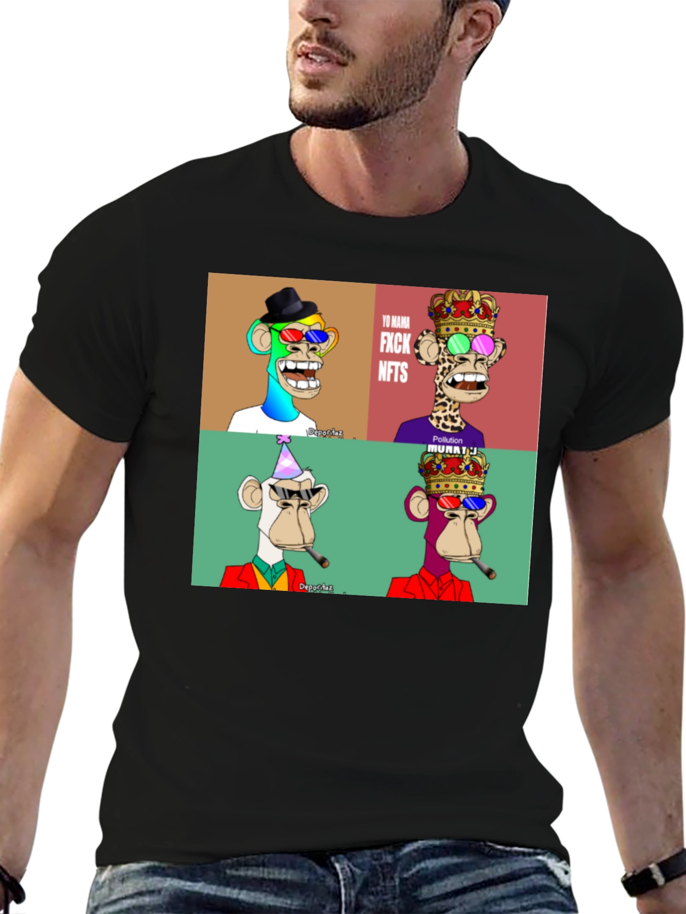 NFT Monkey T-Shirt - Bored Ape Design