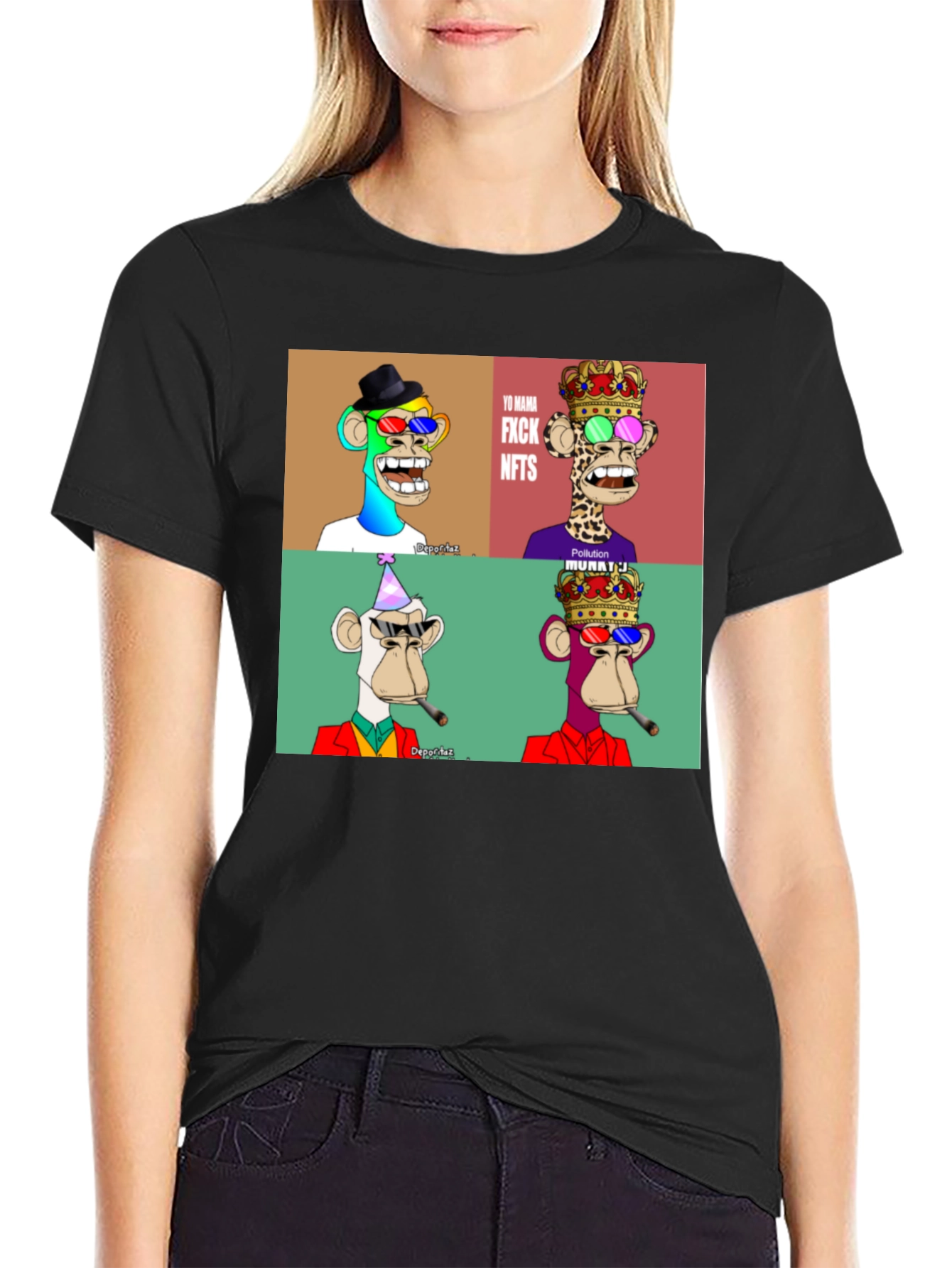 NFT Monkey T-Shirt - Bored Ape Design