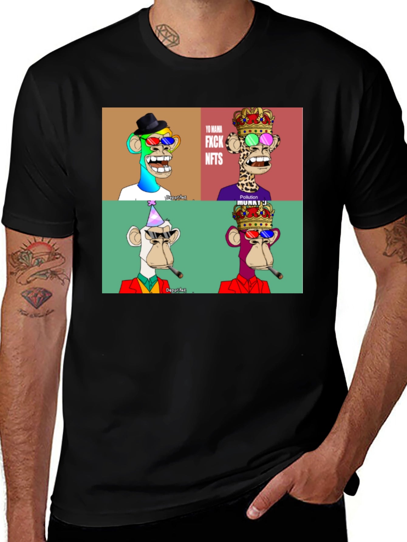 NFT Monkey T-Shirt - Bored Ape Design