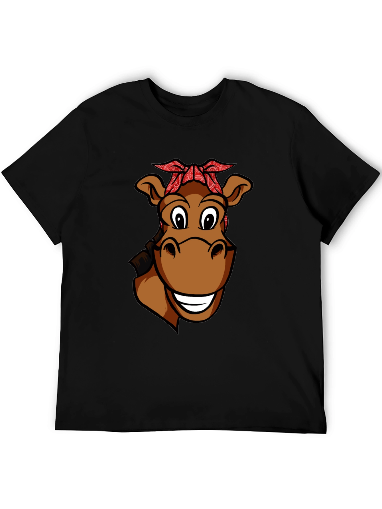 Funny Horse Cartoon Graphic T-Shirt
