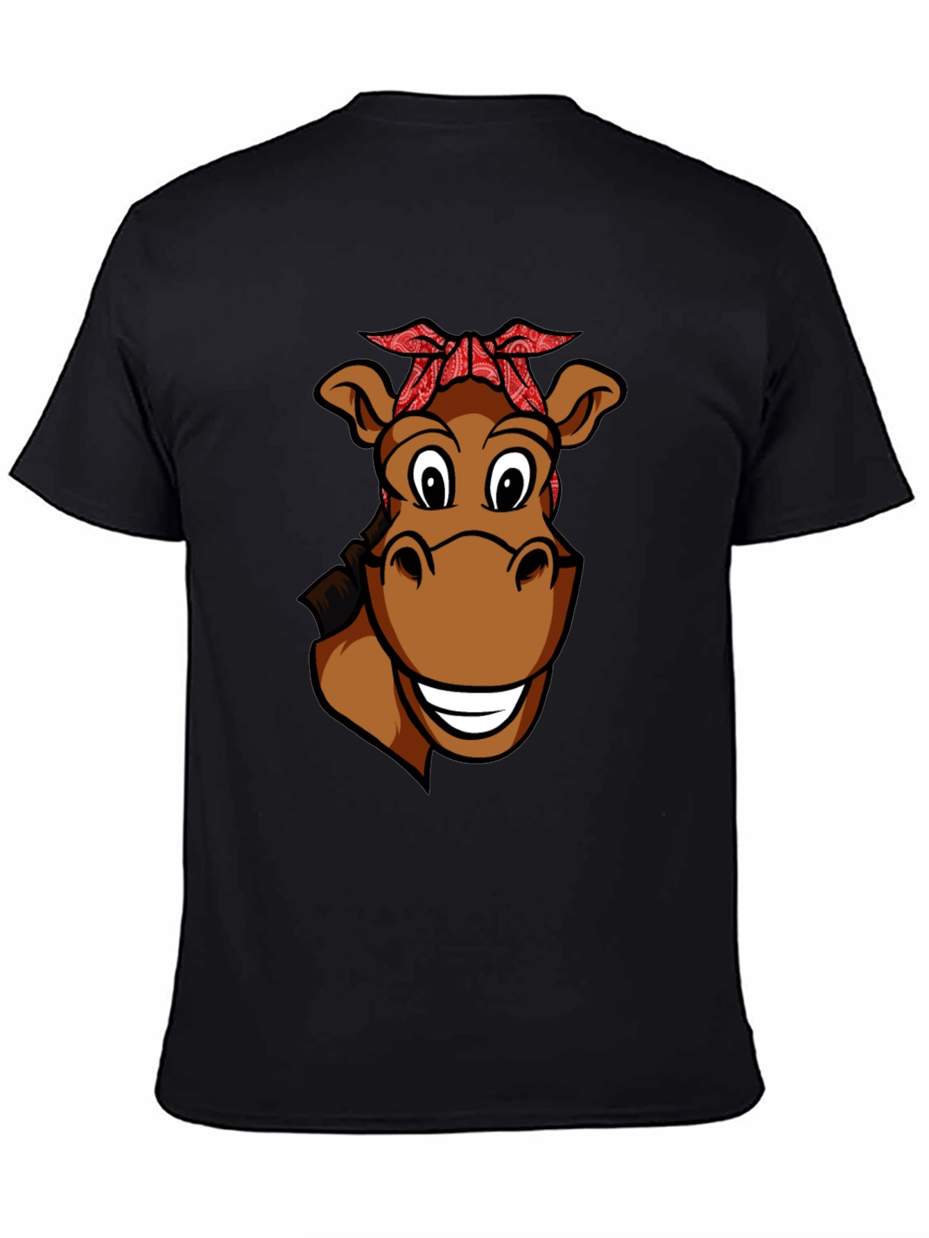 Funny Horse Cartoon Graphic T-Shirt