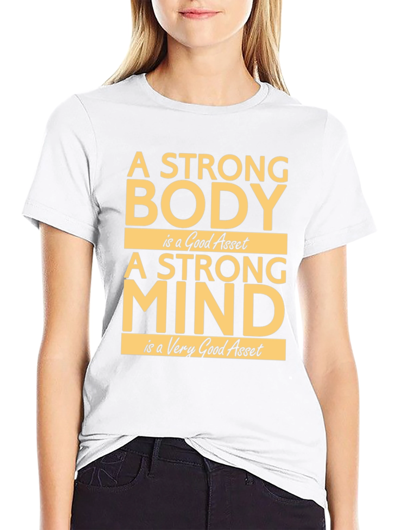Strong Body Mind T-Shirt - Inspirational Fitness Tee