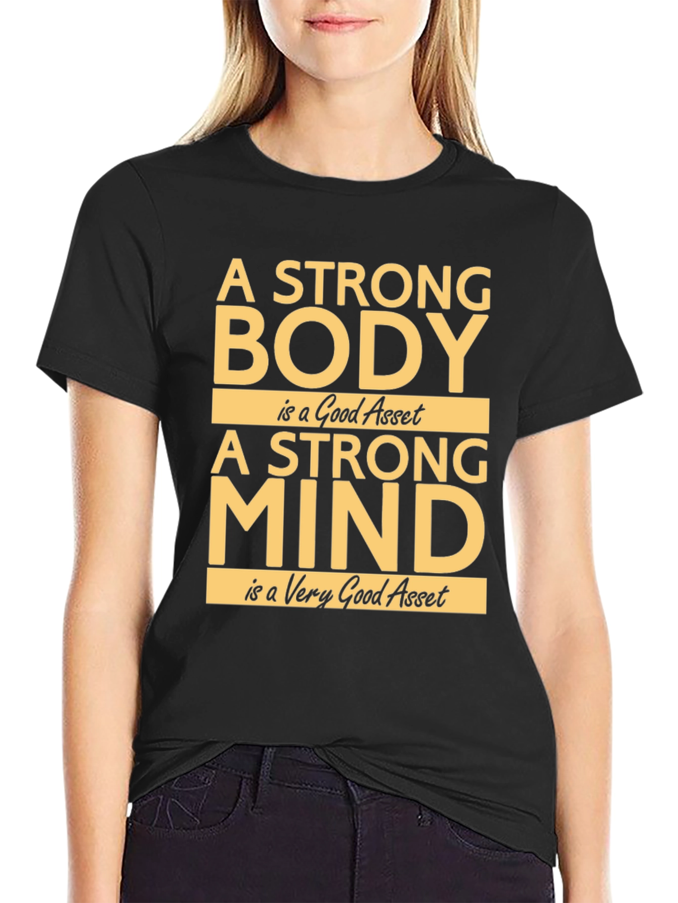 Strong Body Mind T-Shirt - Inspirational Fitness Tee