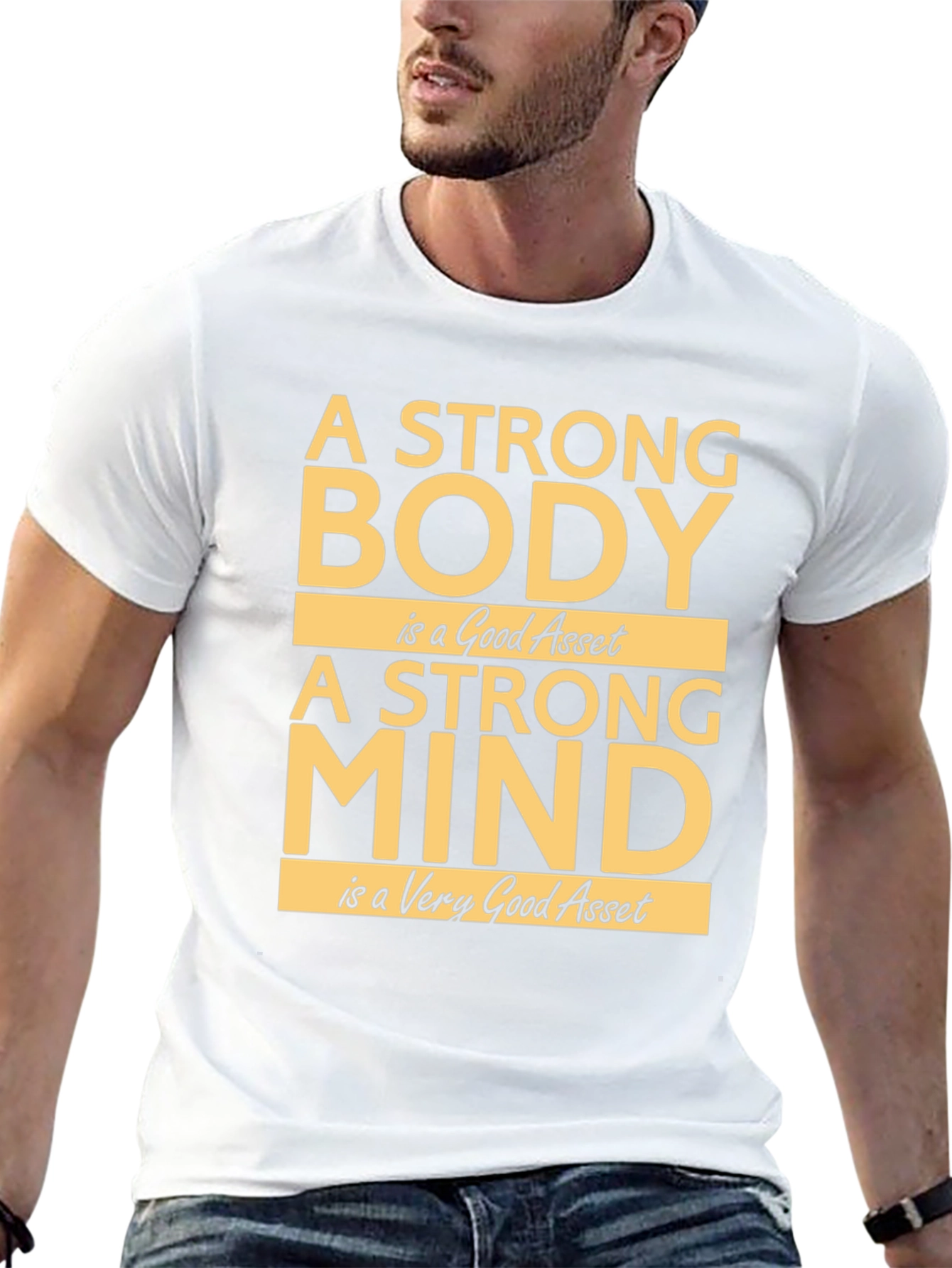 Strong Body Mind T-Shirt - Inspirational Fitness Tee